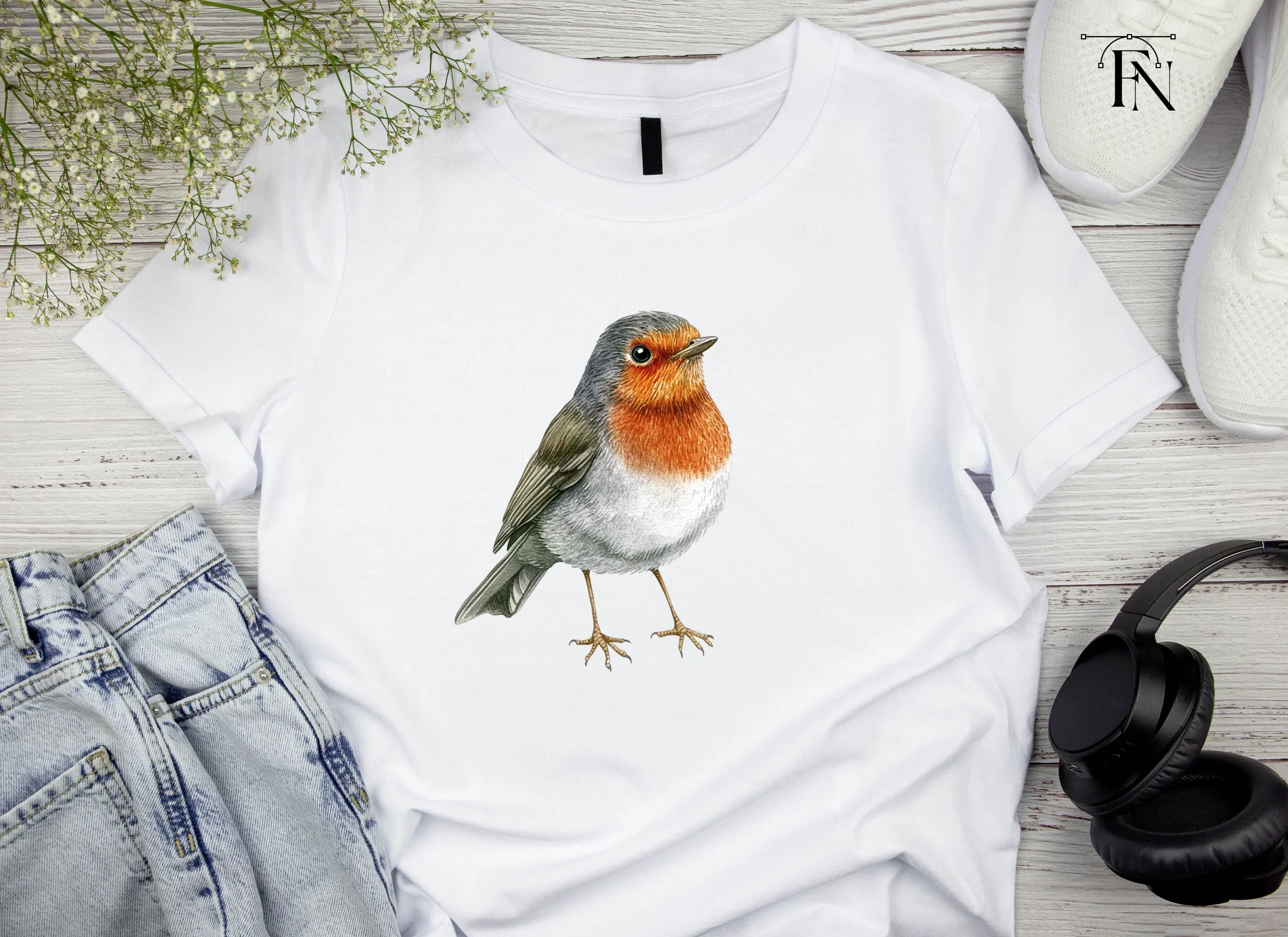 Realistic Robin Bird Clipart Bundle - Image 4