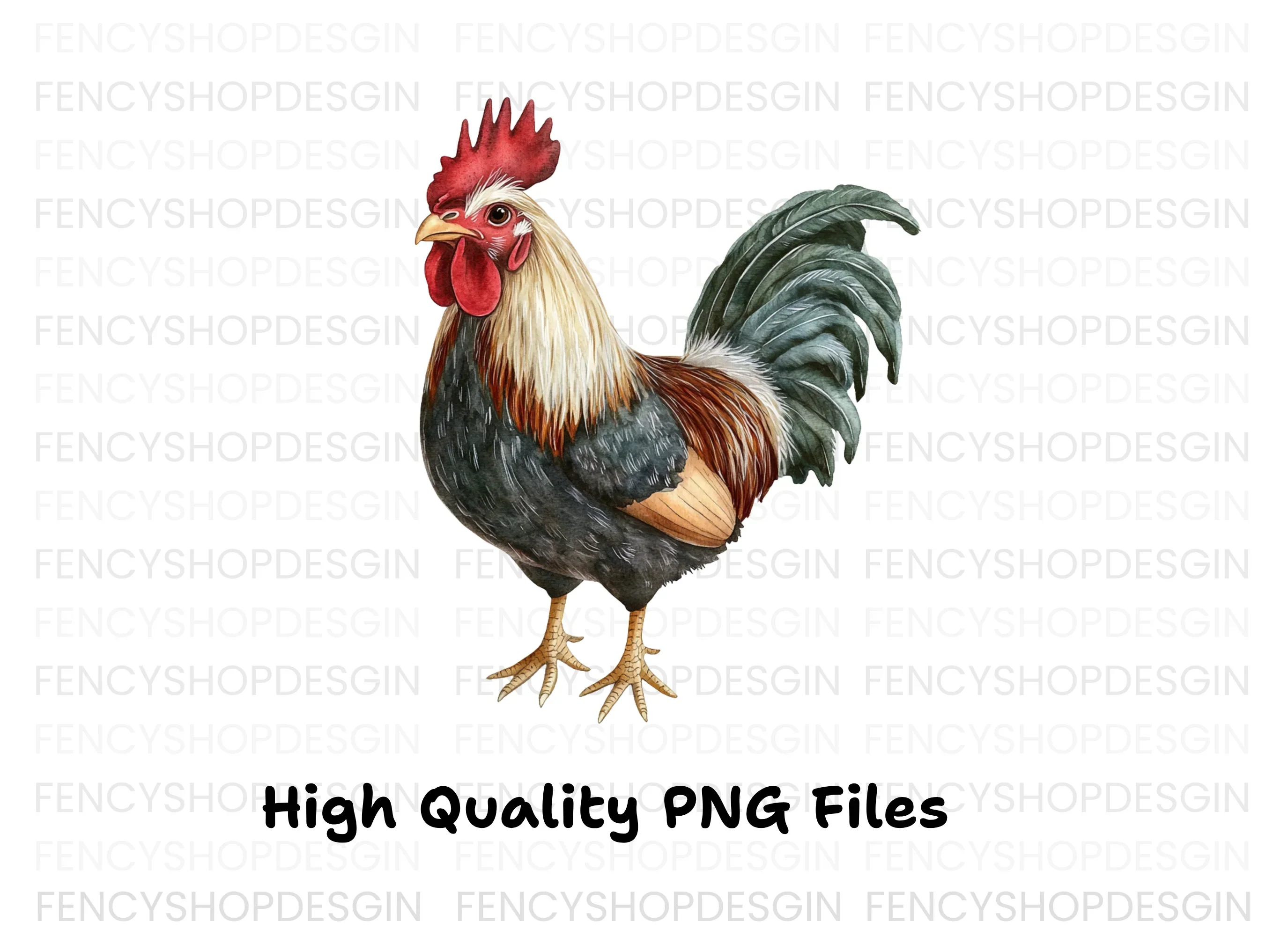 Realistic Rooster Clipart Bundle - Image 3
