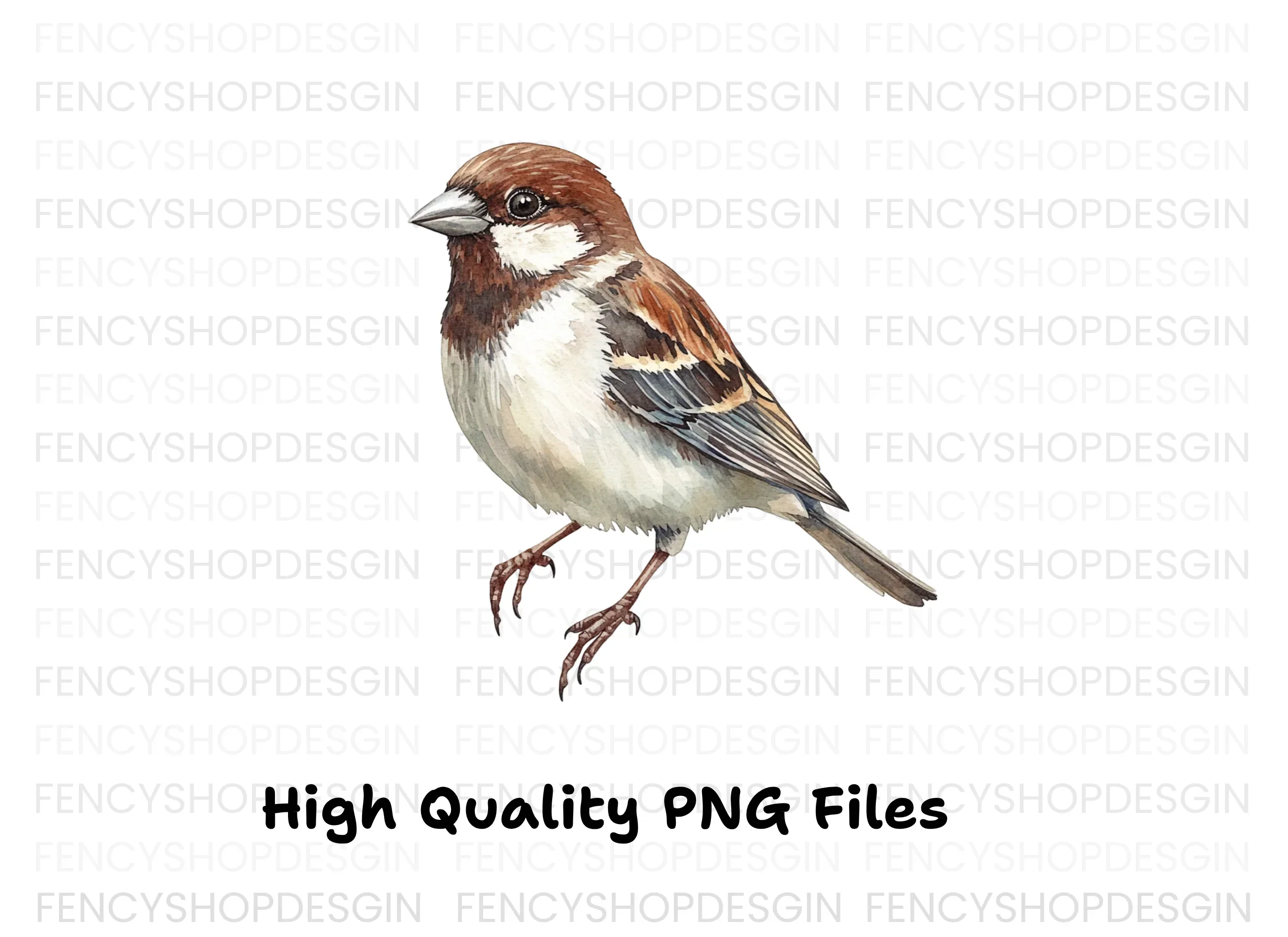 Realistic Sparrow Bird Clipart Bundle - Image 3