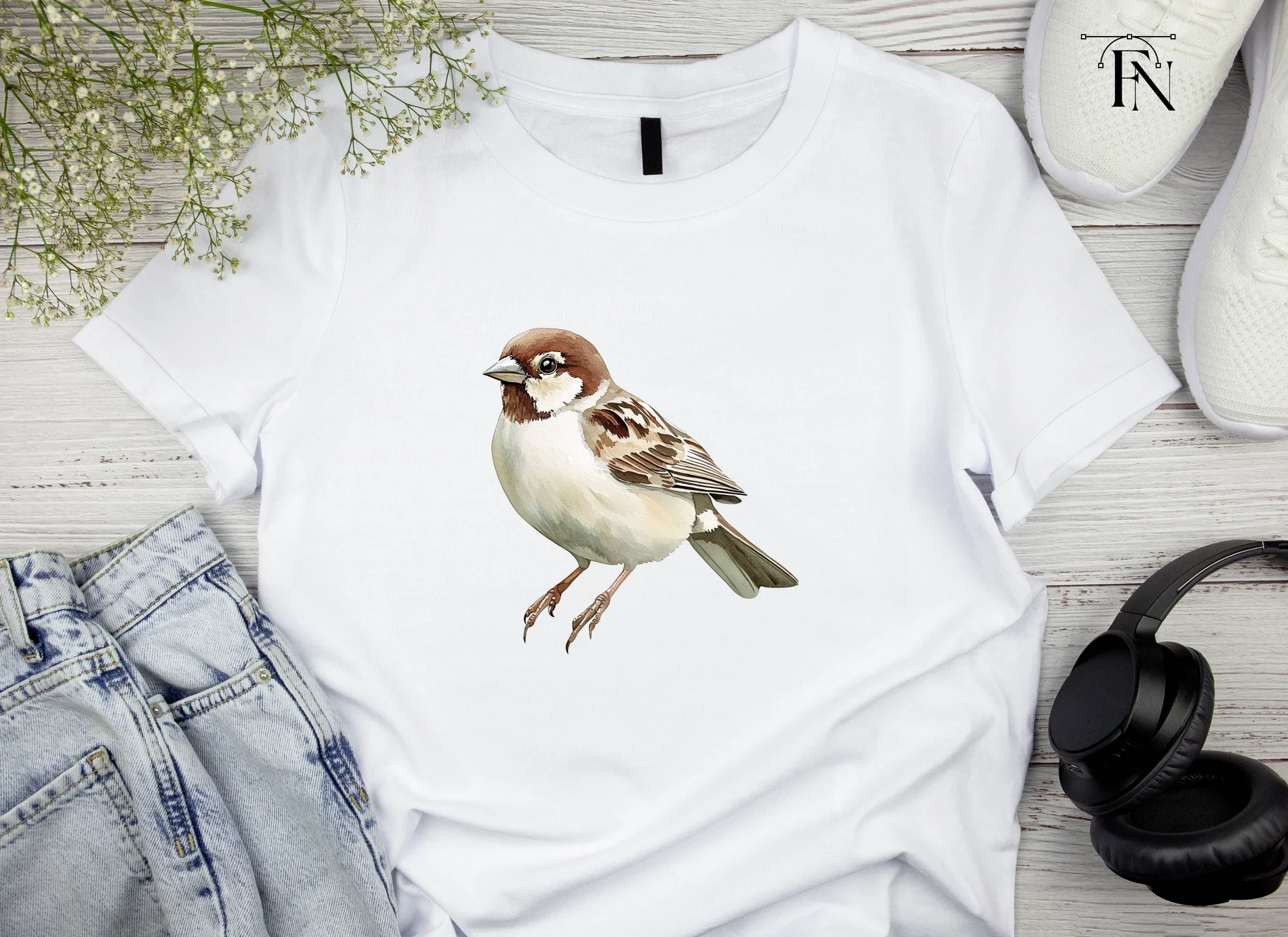 Realistic Sparrow Bird Clipart Bundle - Image 4