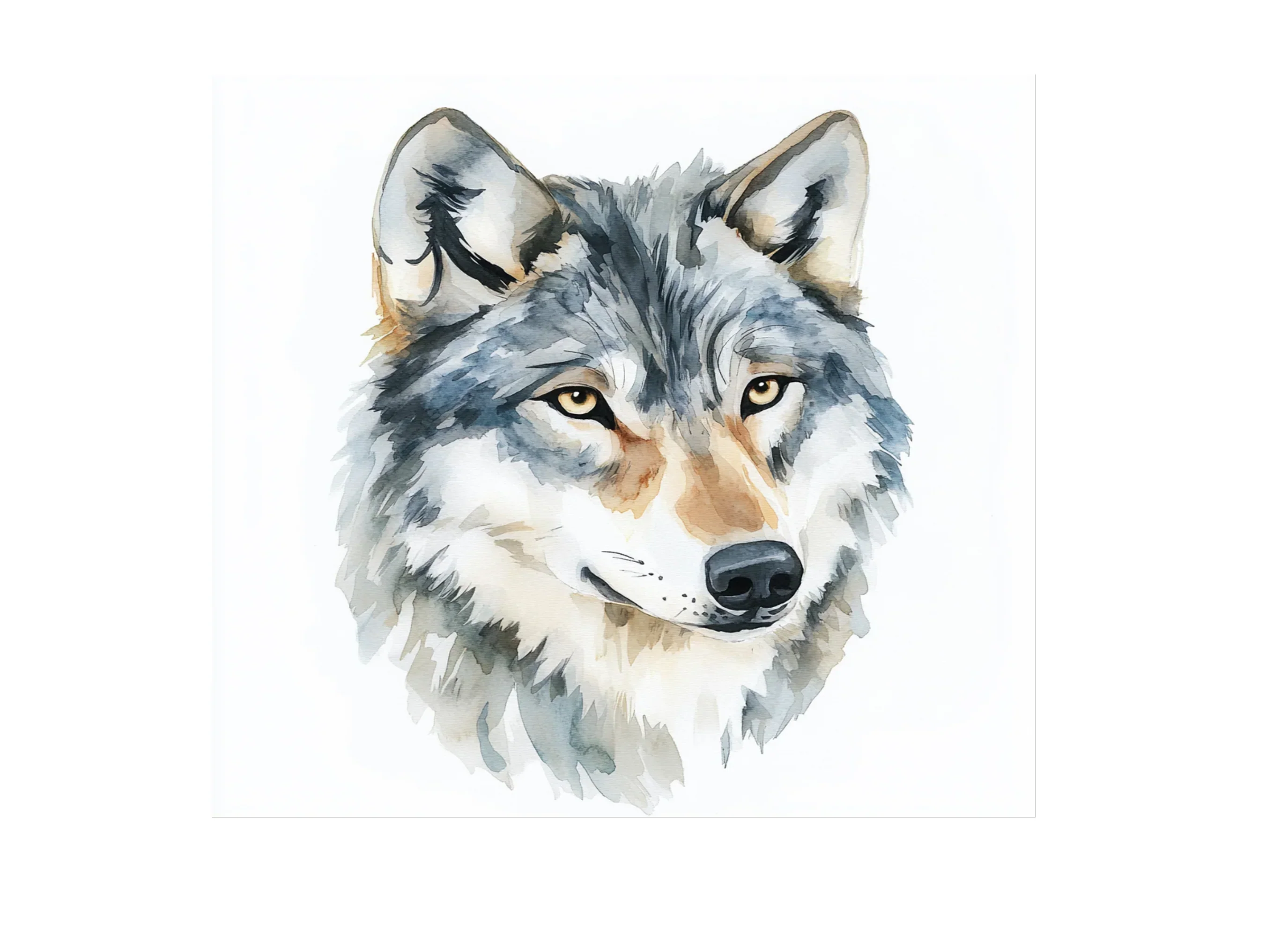 Realistic Wolf Portraits Clipart Bundle - Image 3