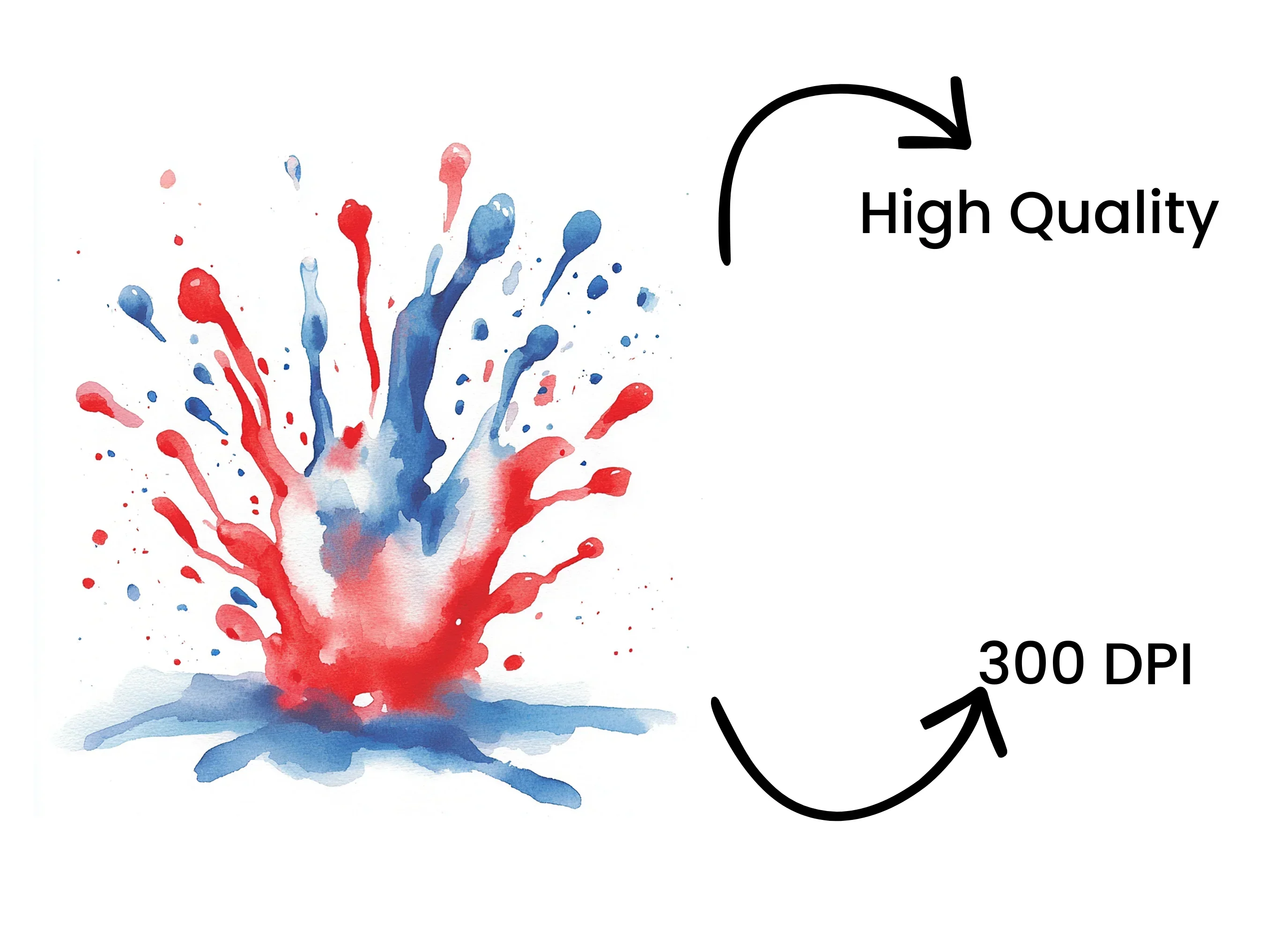 Red and Blue Splashes Clipart Bundle - Image 4
