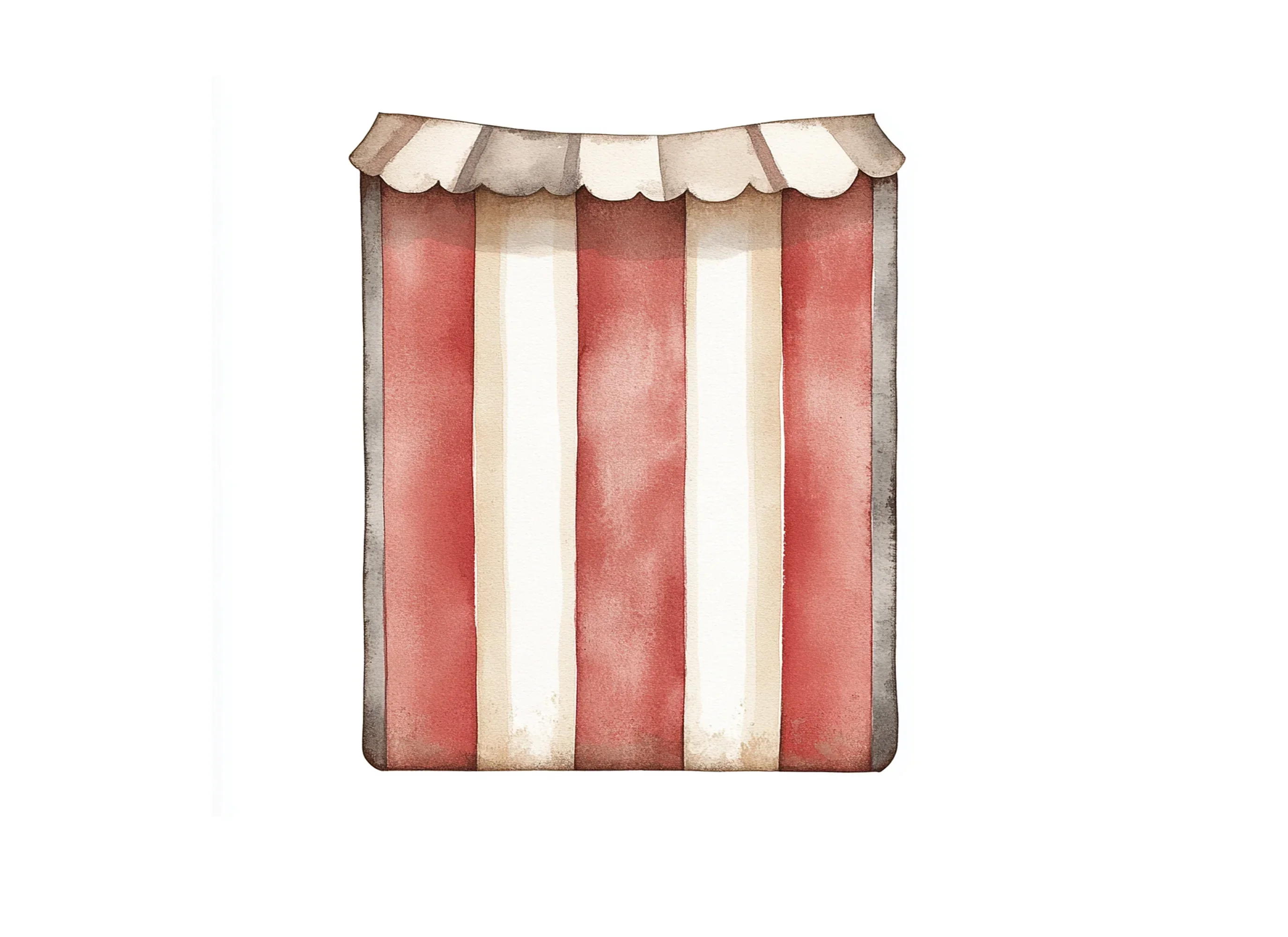 Red and White Striped Awning Clipart Bundle - Image 3