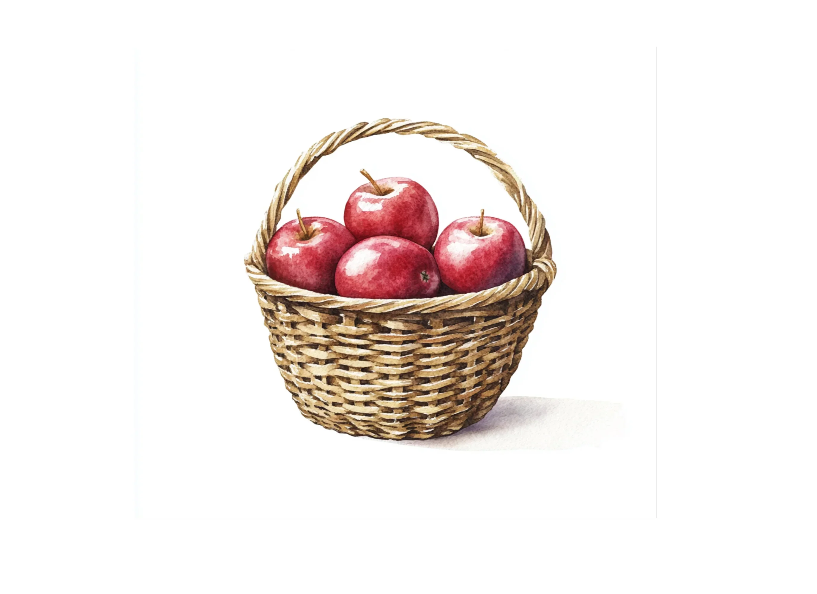 Red Apples in Baskets Clipart Bundle - Image 3
