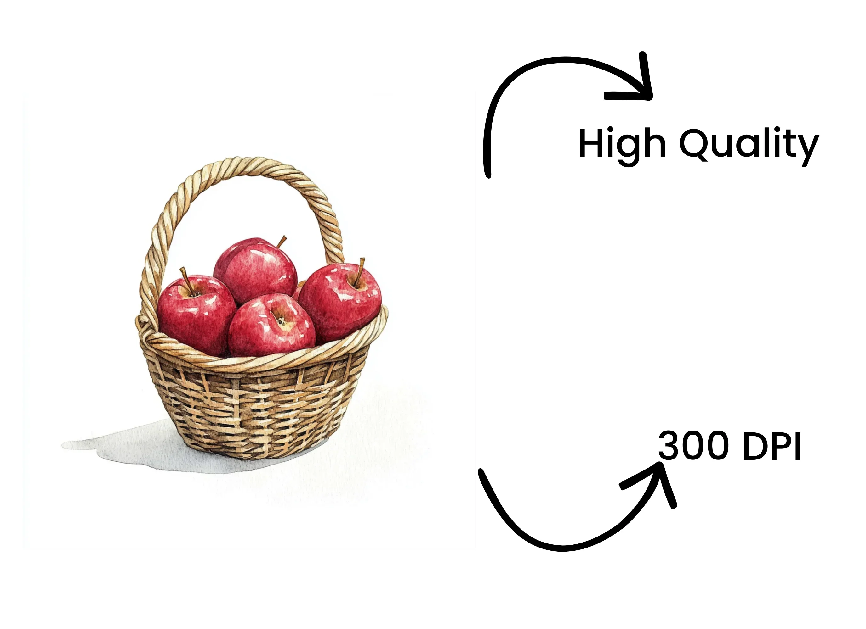 Red Apples in Baskets Clipart Bundle - Image 4