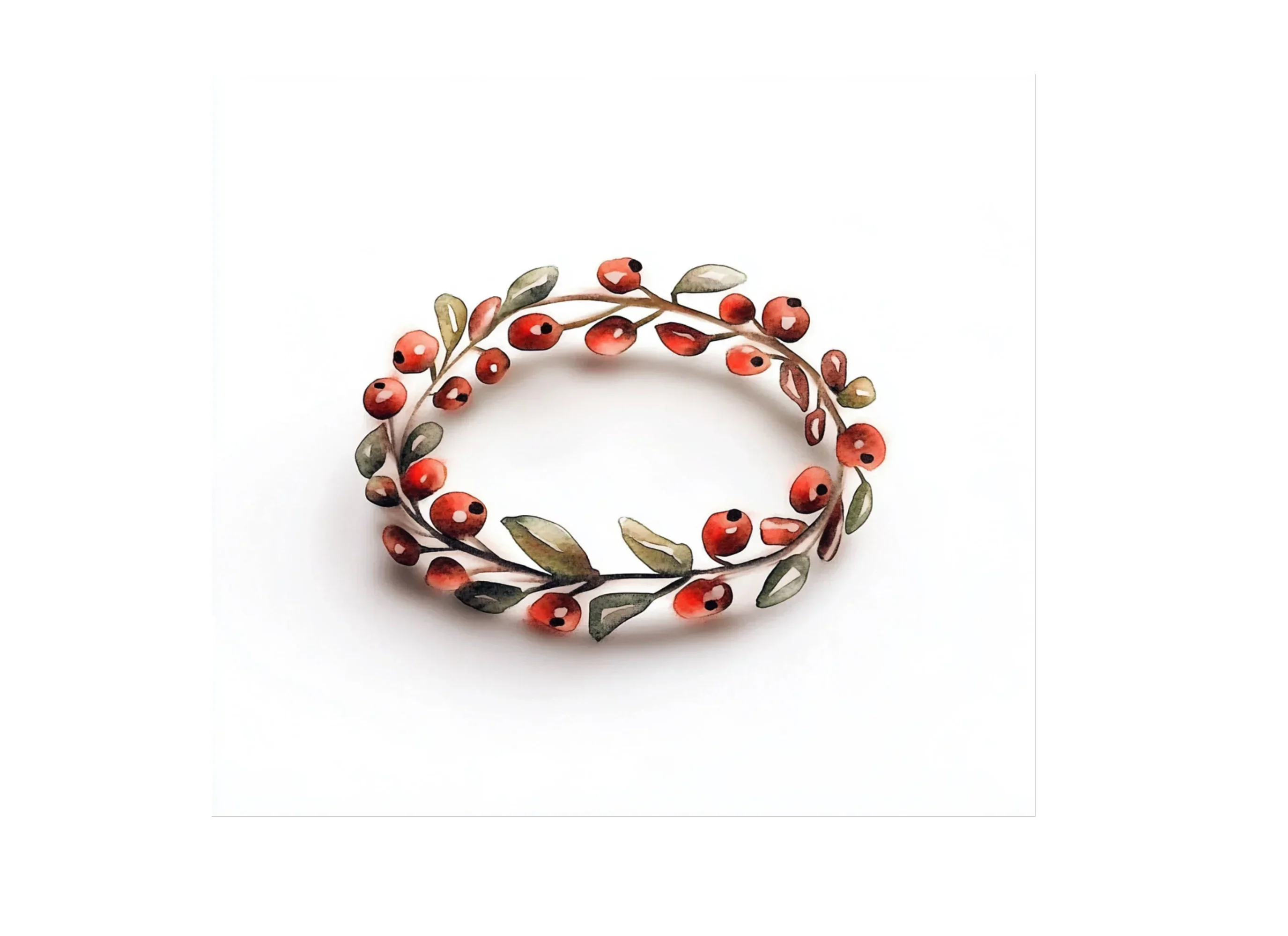 Red Berry Wreaths Clipart Bundle - Image 3