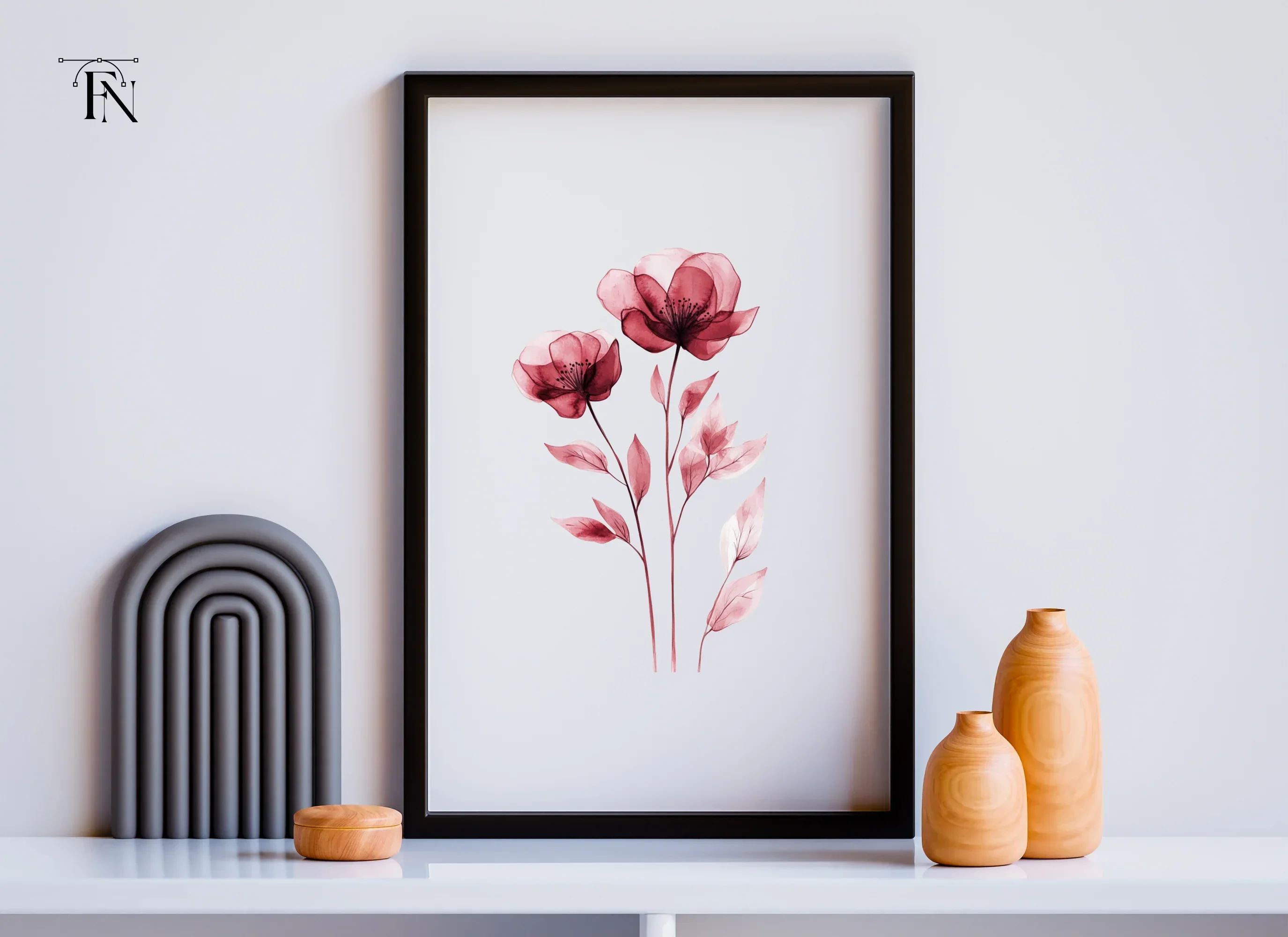 Red Flowers Clipart Bundle - Image 6
