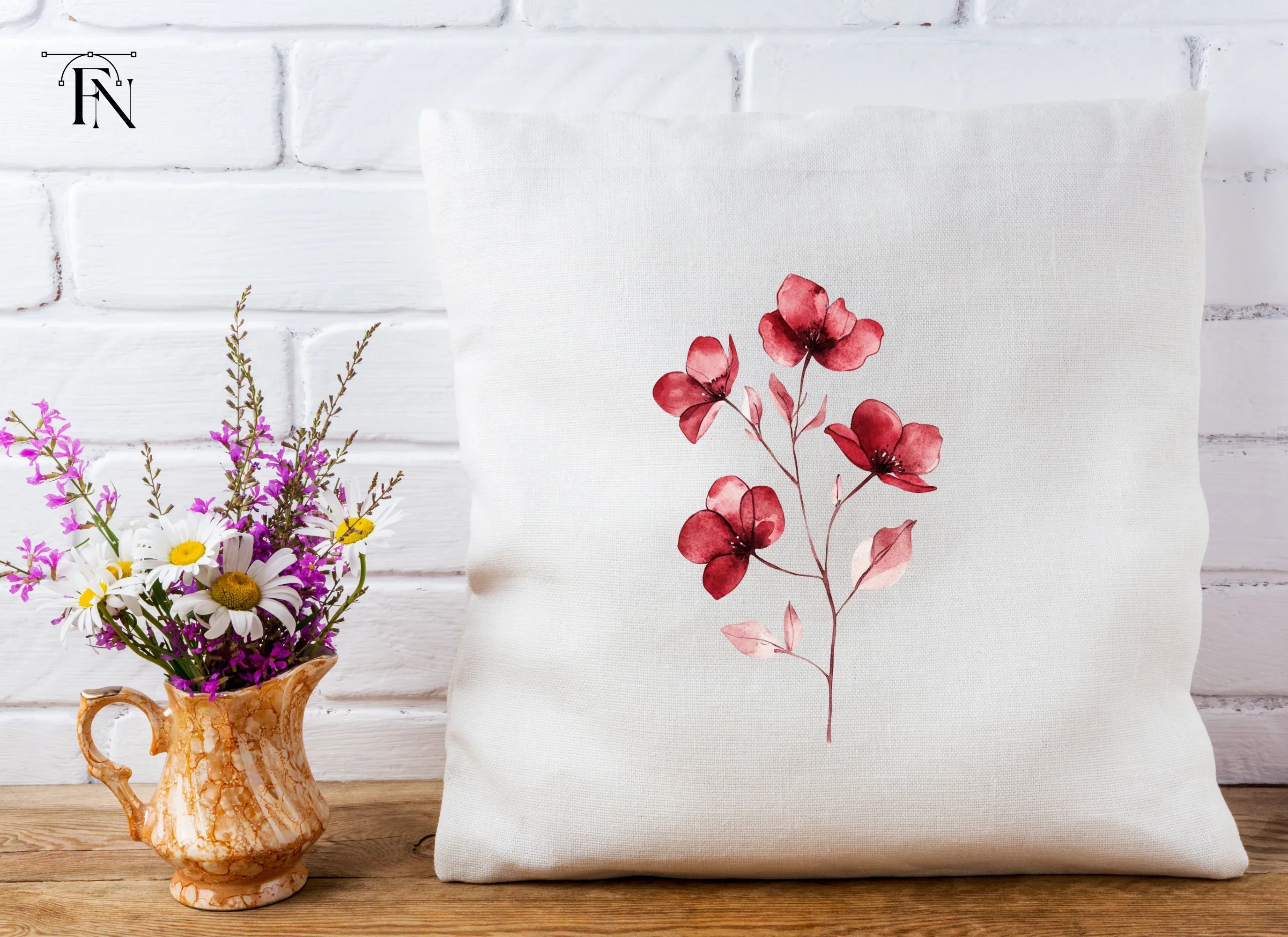 Red Flowers Clipart Bundle - Image 5