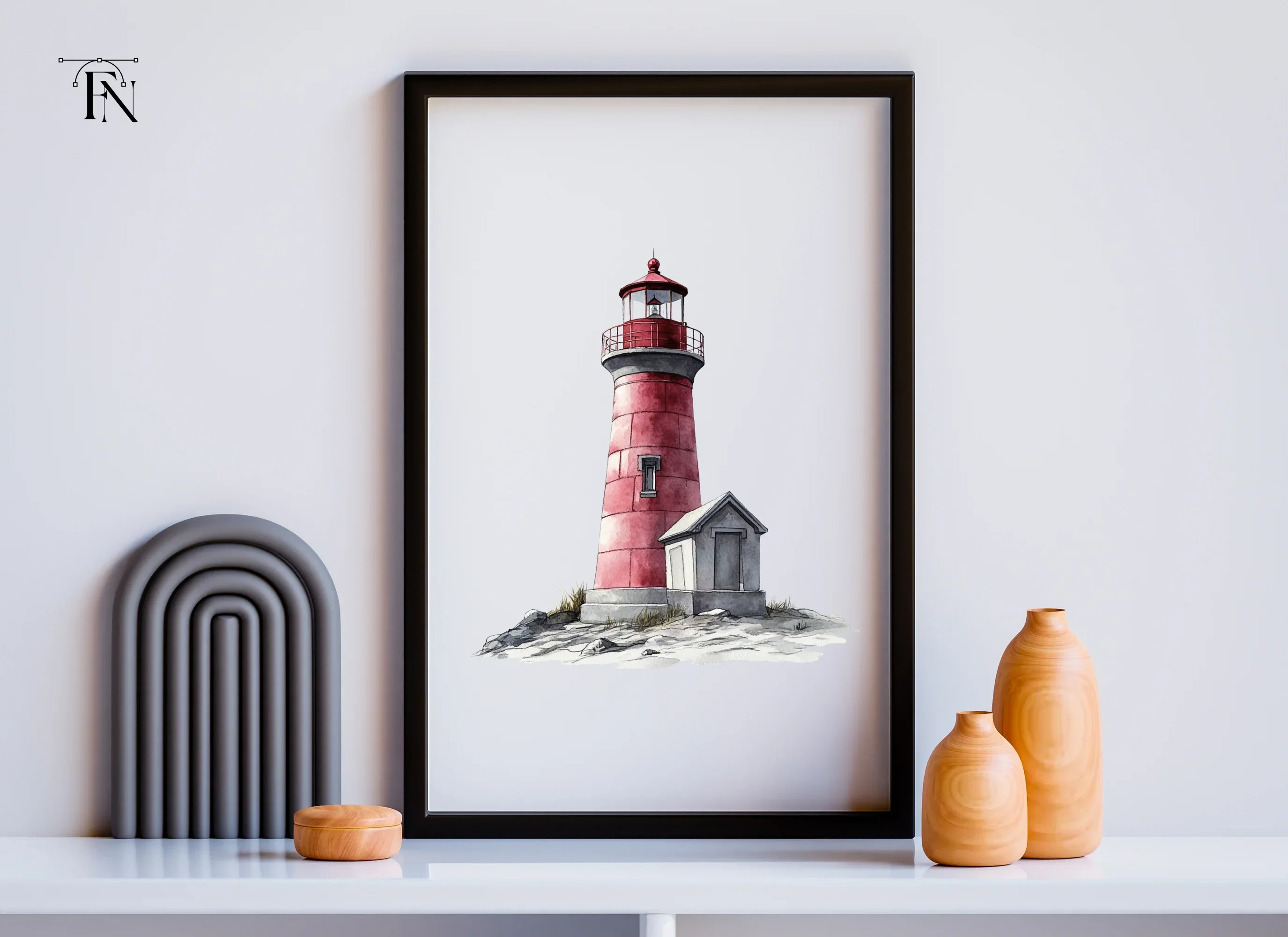 Red Lighthouse Clipart Bundle - Image 5