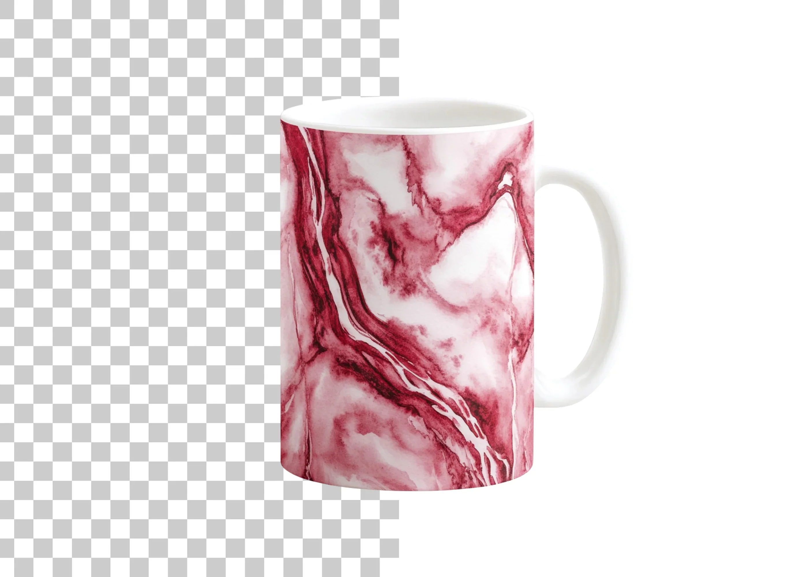 Red Marble Pattern Clipart Bundle - Image 2
