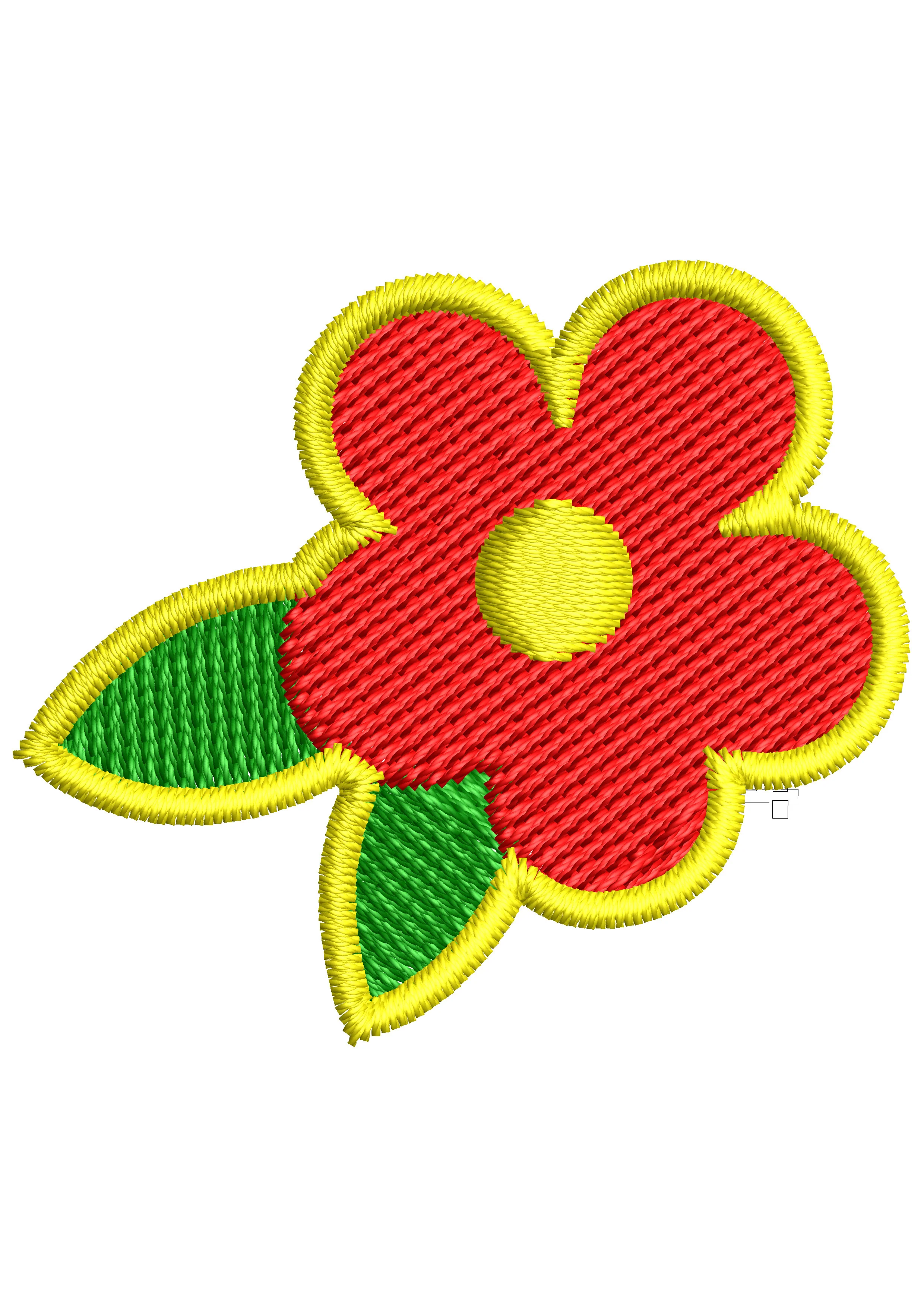 Red Rose Embroidery Design