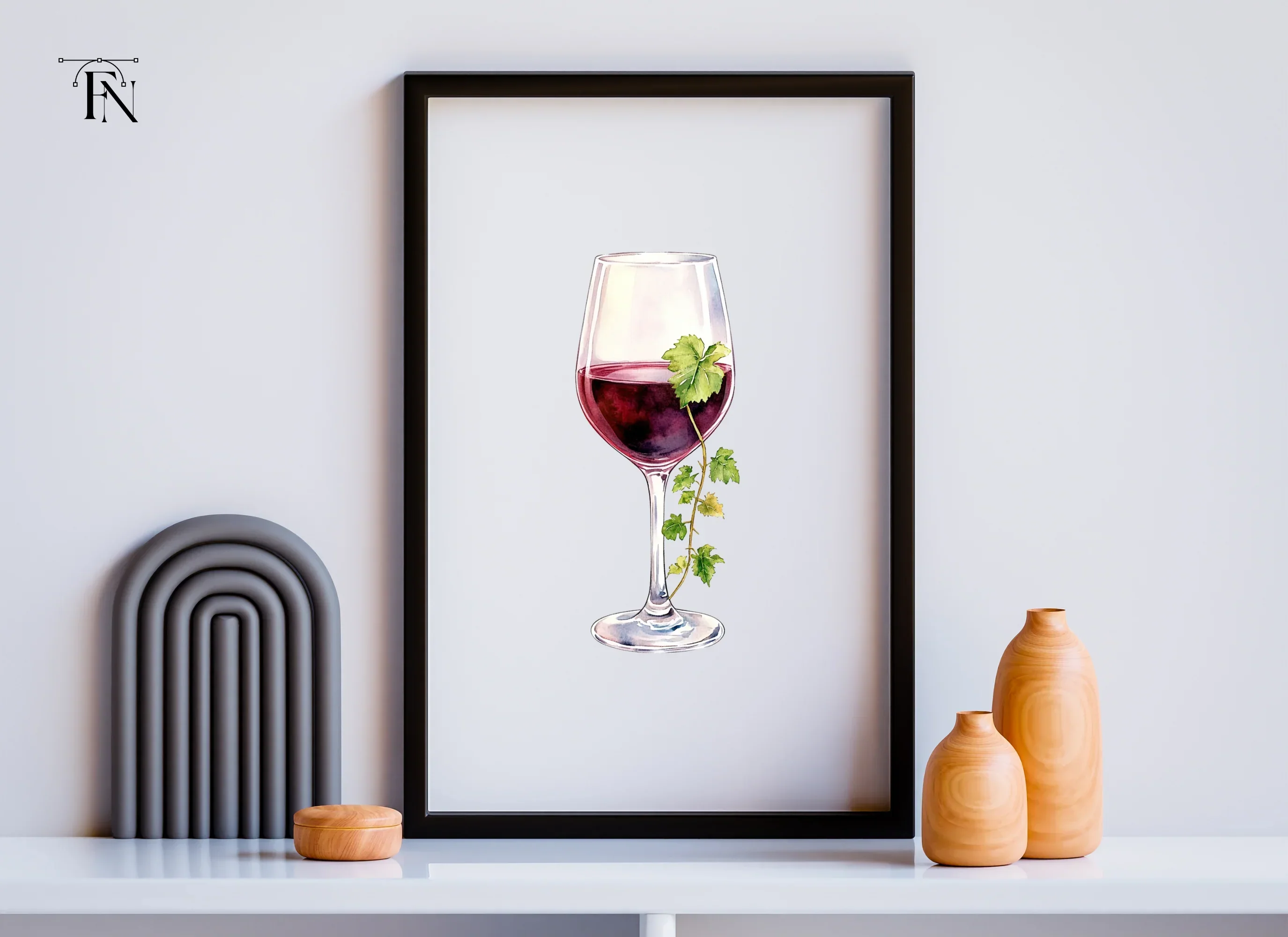Red Wine Glasses Clipart Bundle - Image 6