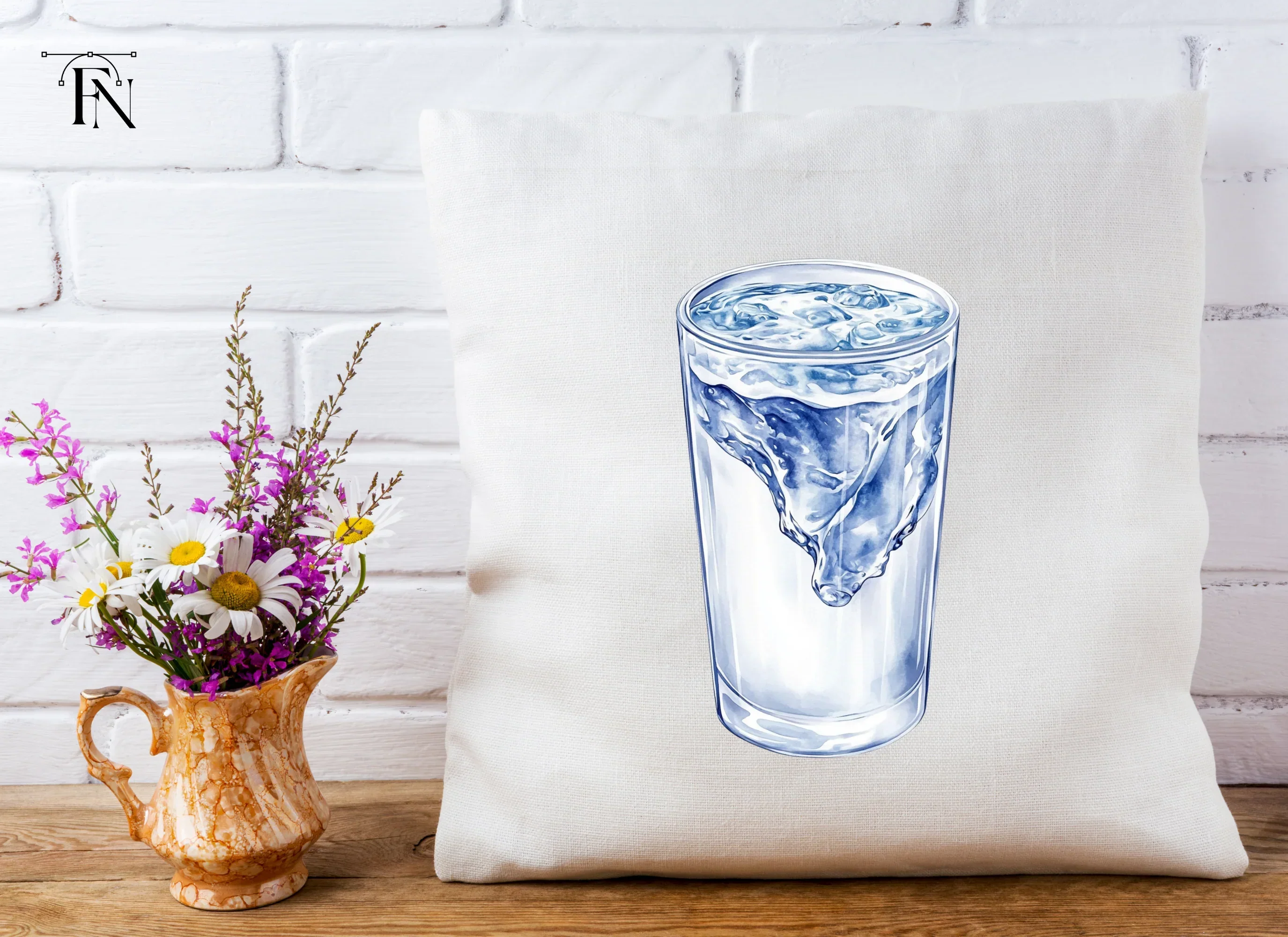 Refreshing Water Glass Clipart Bundle - Image 5
