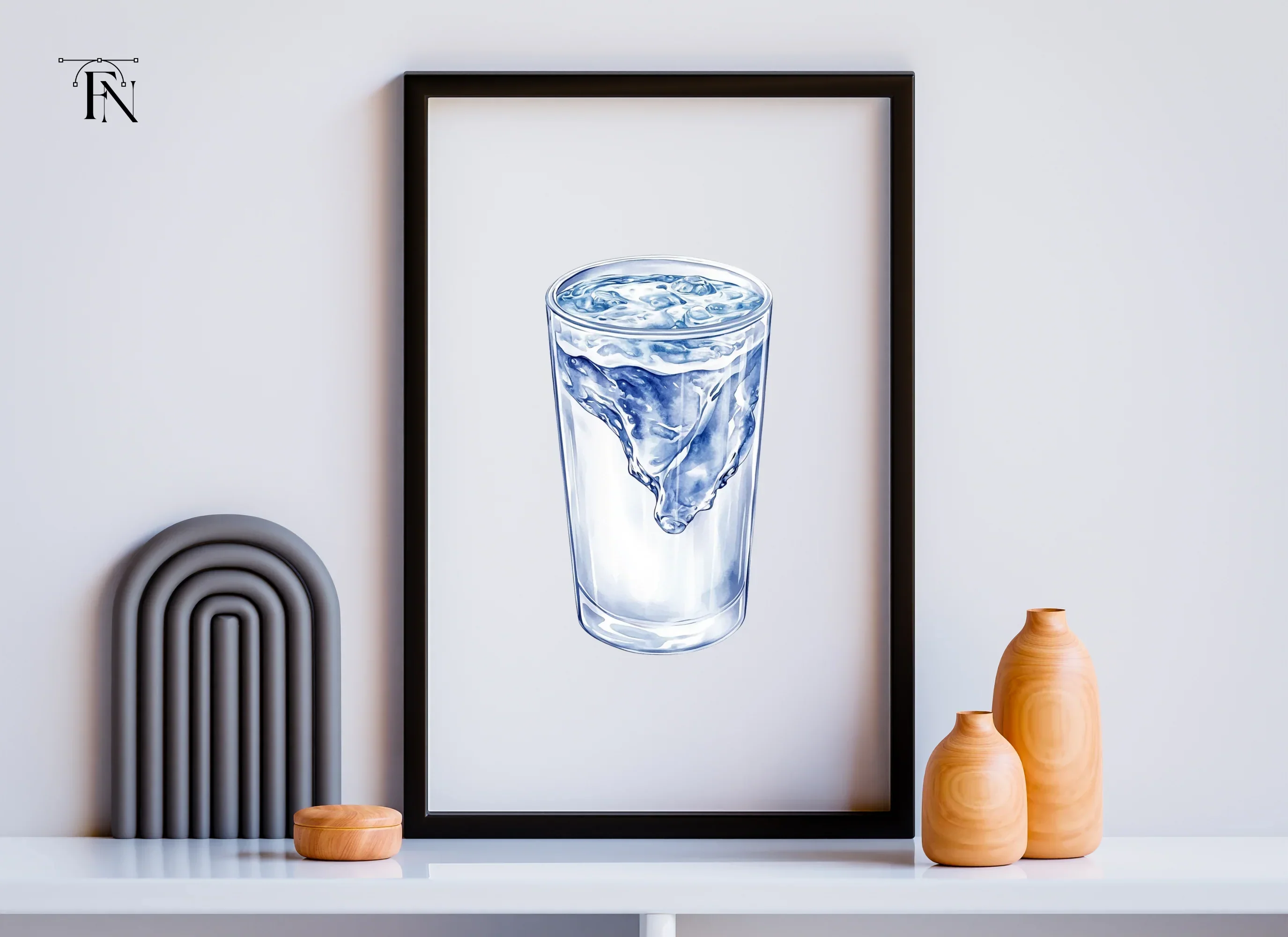 Refreshing Water Glass Clipart Bundle - Image 6