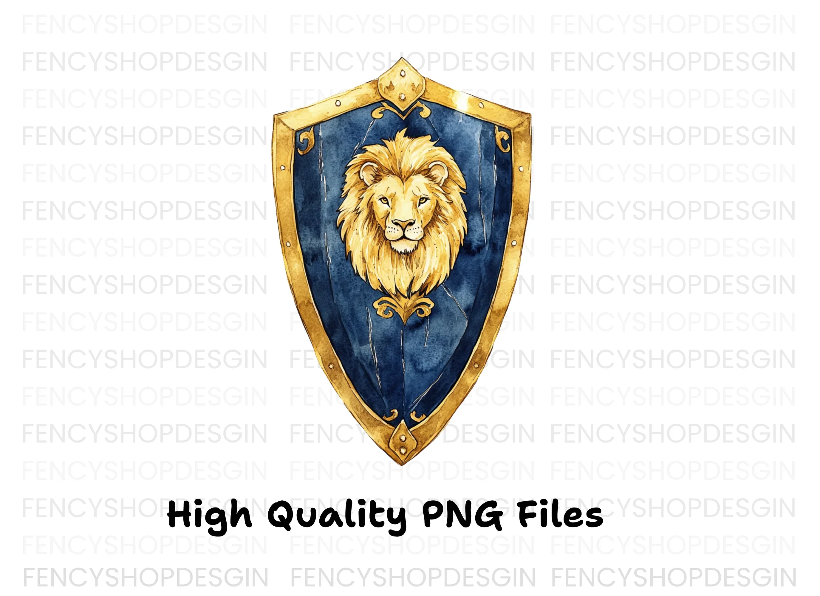 Regal Lion Shields Clipart Bundle - Image 3