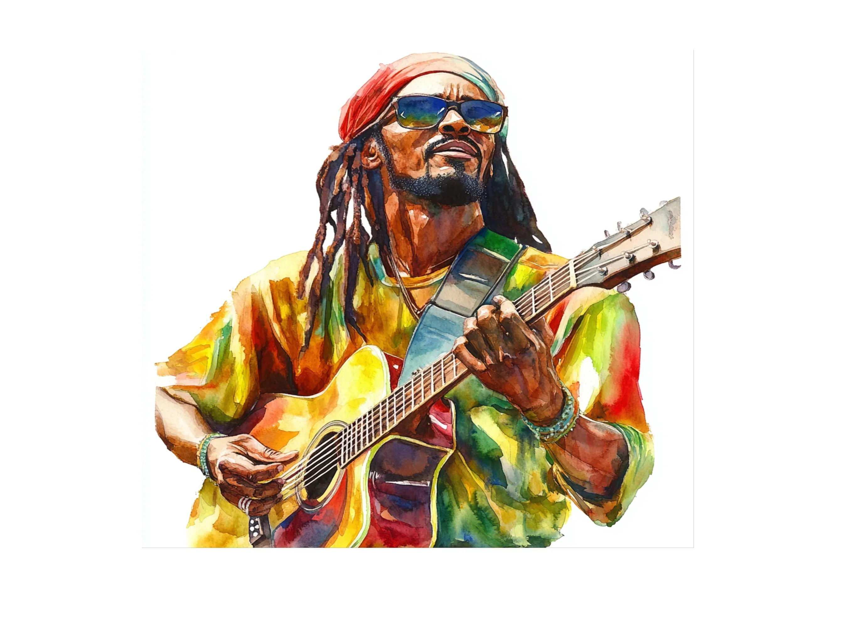 Reggae Guitarists Clipart Bundle - Image 2