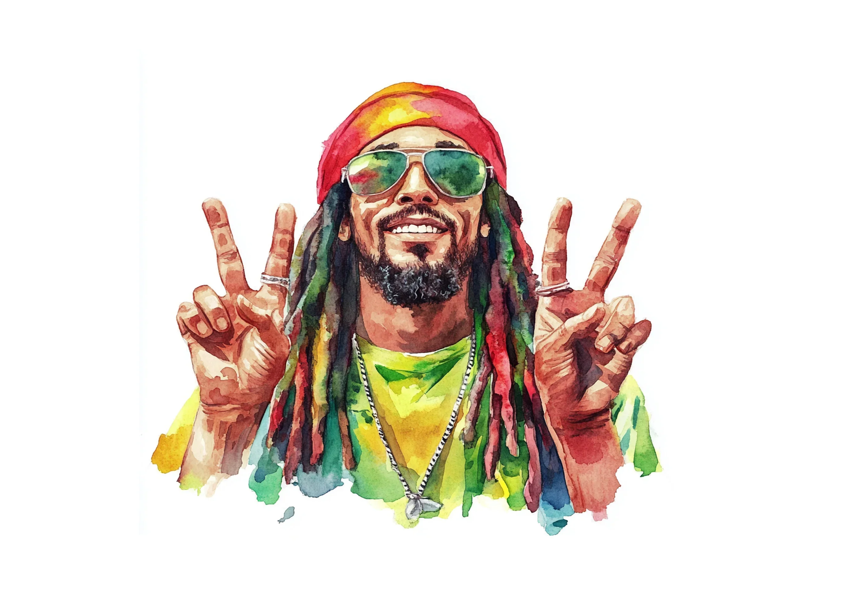 Reggae Man Clipart Bundle - Image 3