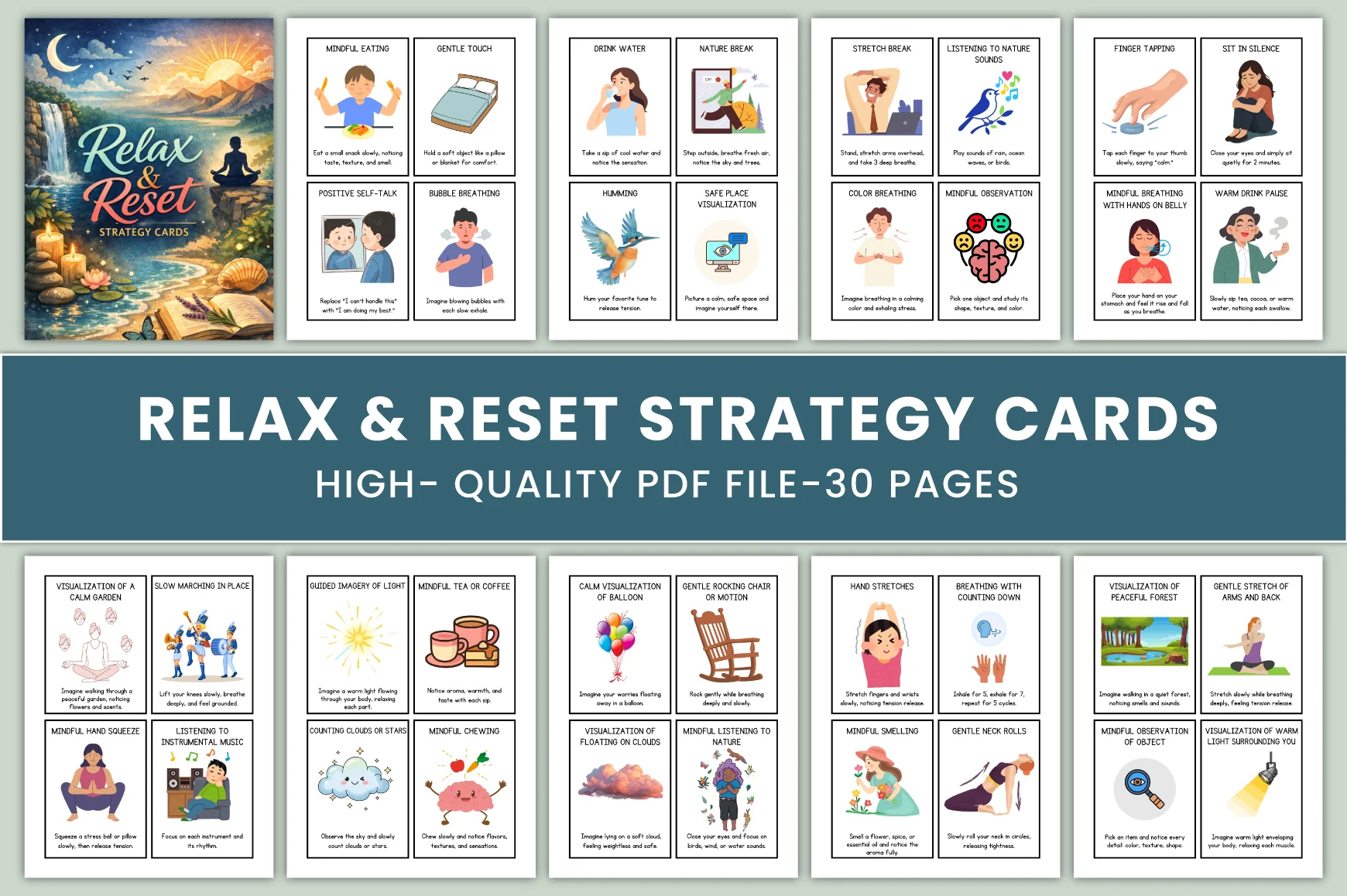 Relax Reset Strategy Cards