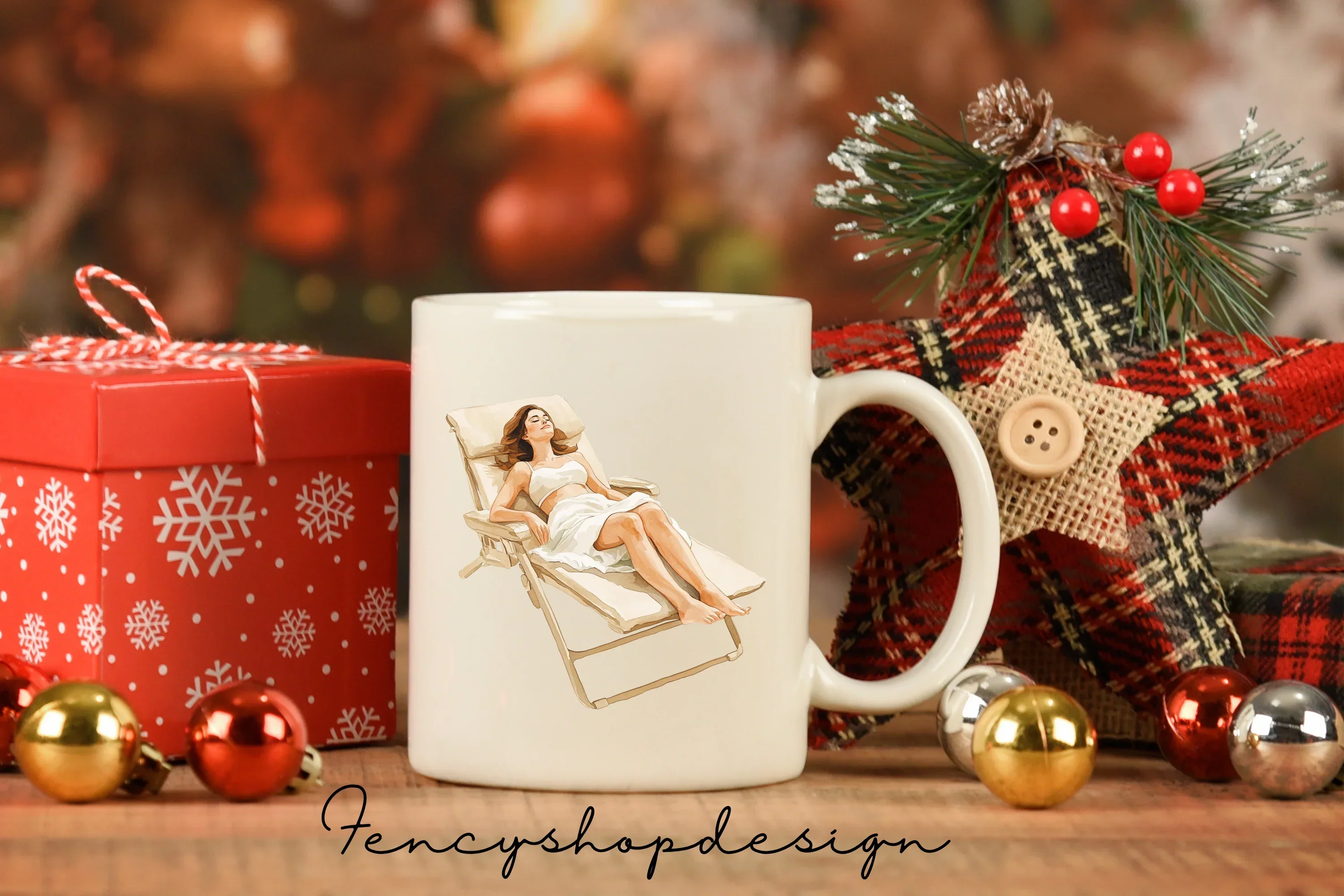 Relaxing Women Beach Lounge Clipart Bundle - Image 7
