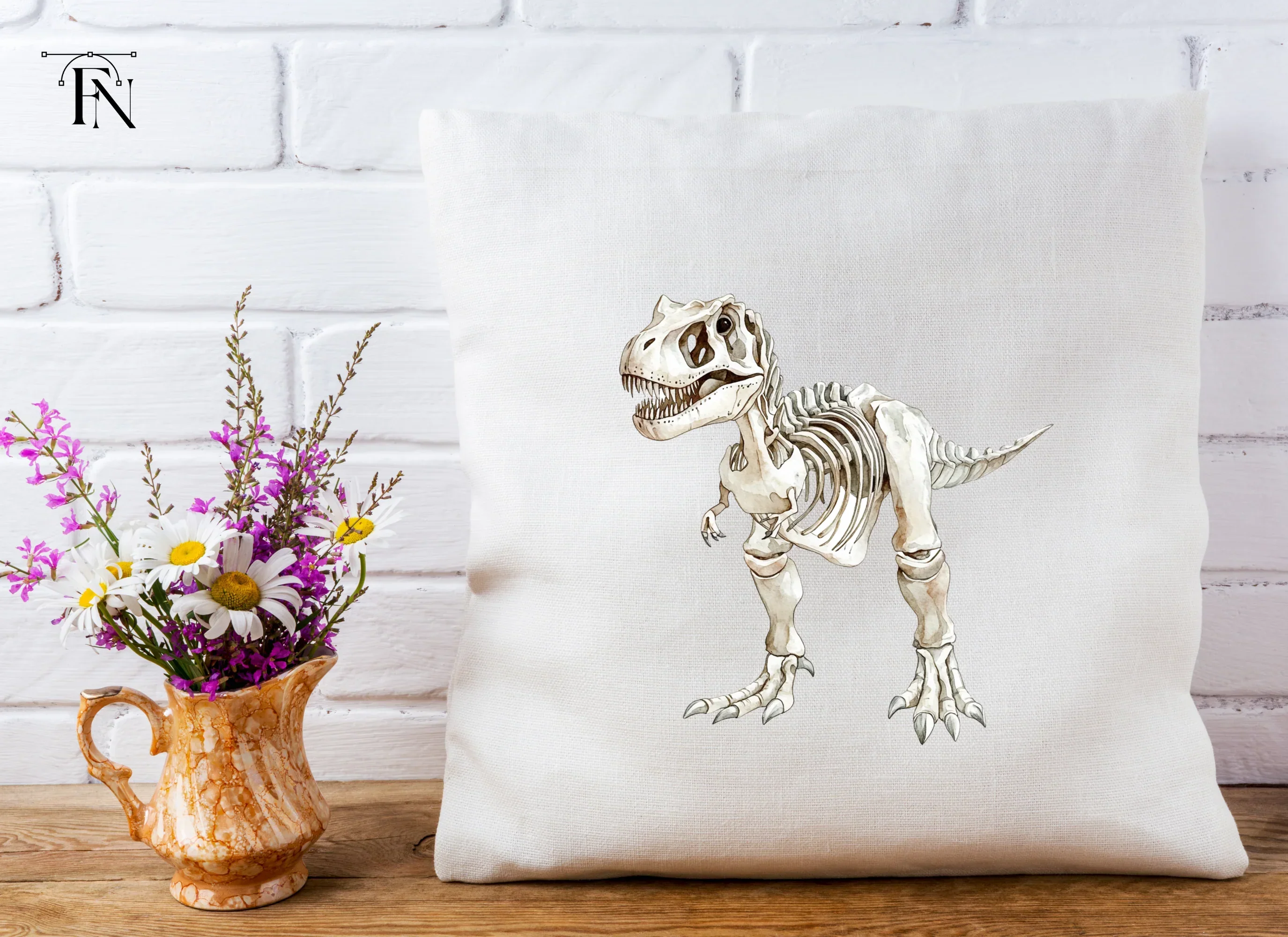 Rex Dinosaur Skeleton Clipart Bundle - Image 5