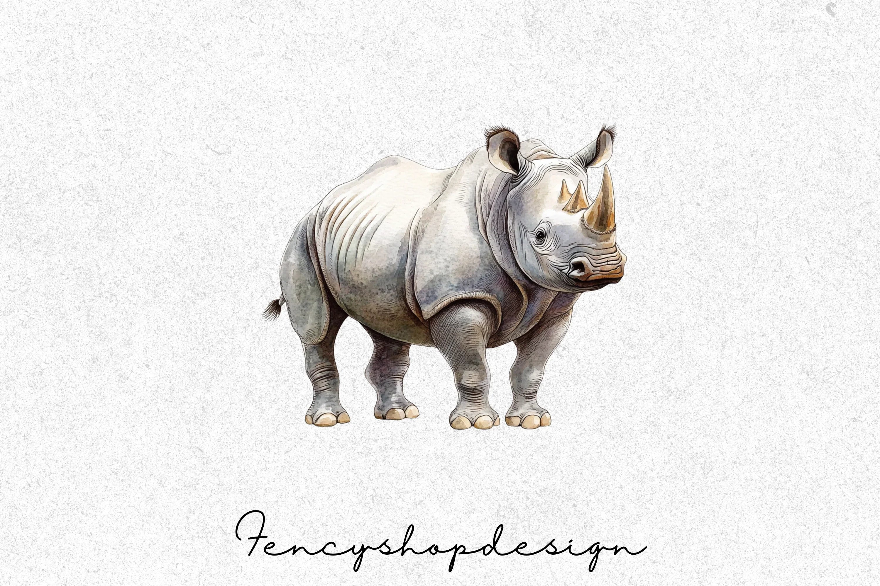 Rhinoceros Clipart Bundle - Image 3
