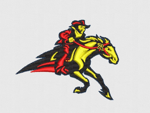 Rider Embroidery Design