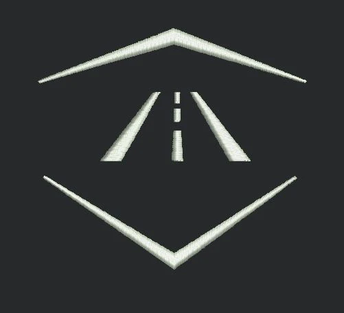 Road in Hexagon Embroidery Design