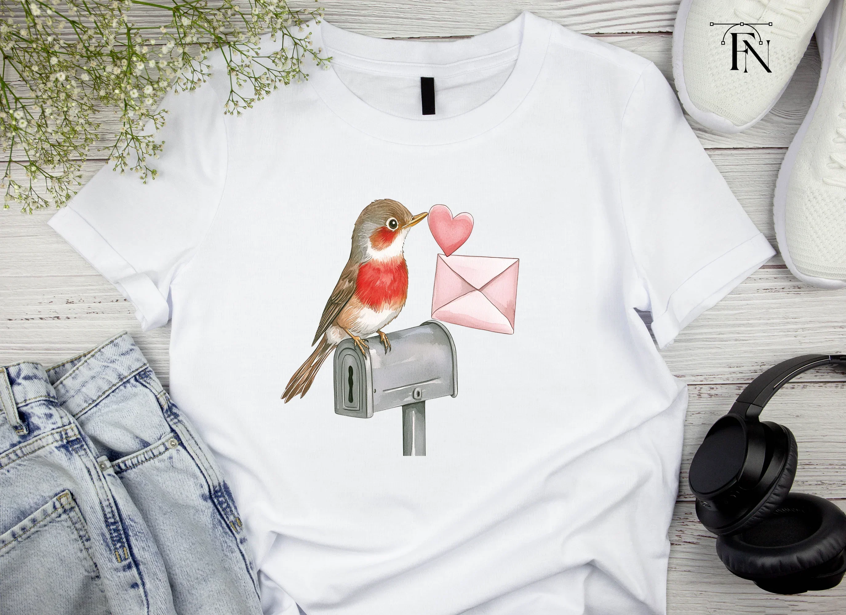 Robin Love Letter Clipart Bundle - Image 4