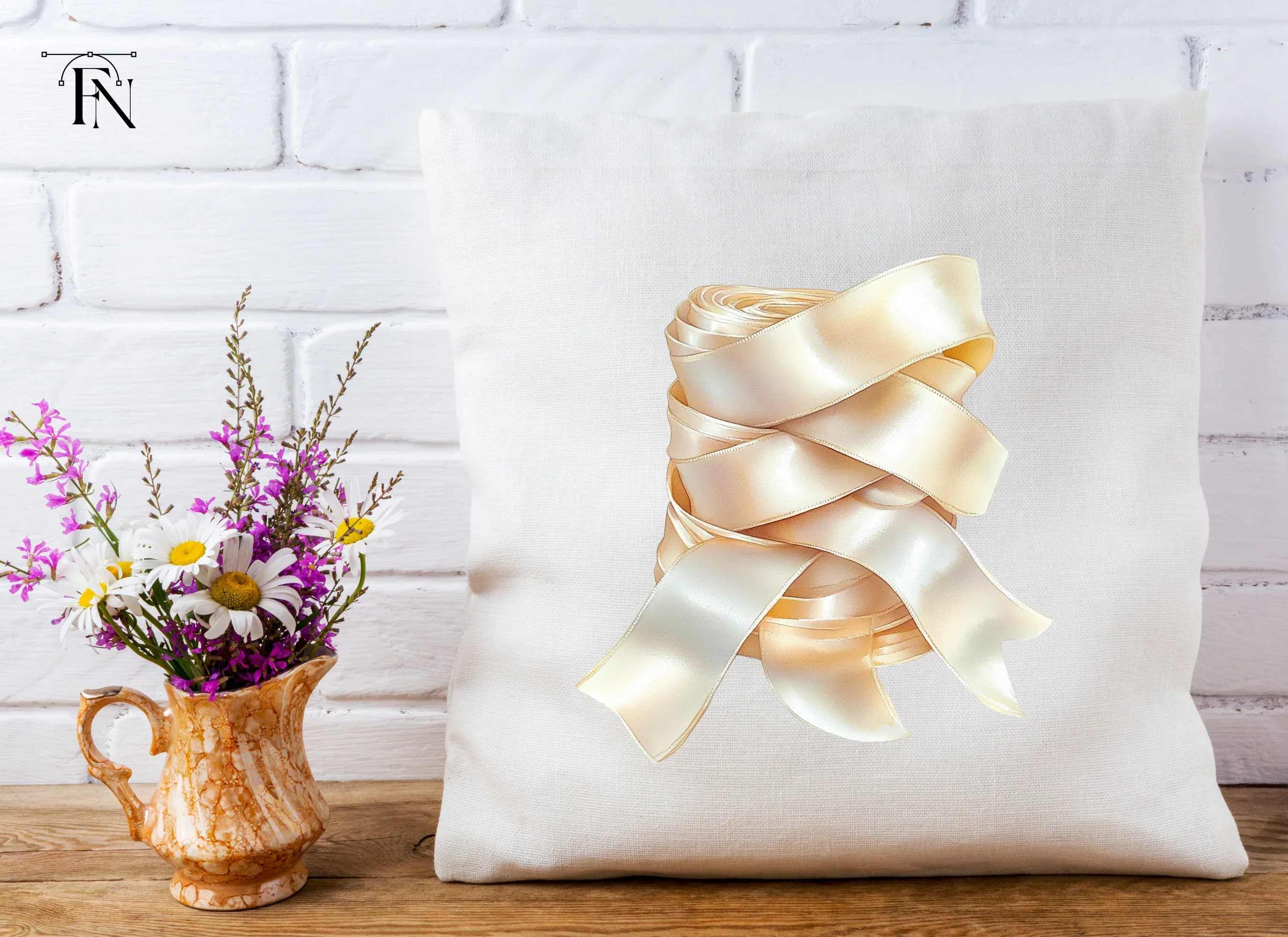 Rolled Gold Ribbon Clipart Bundle - Image 5