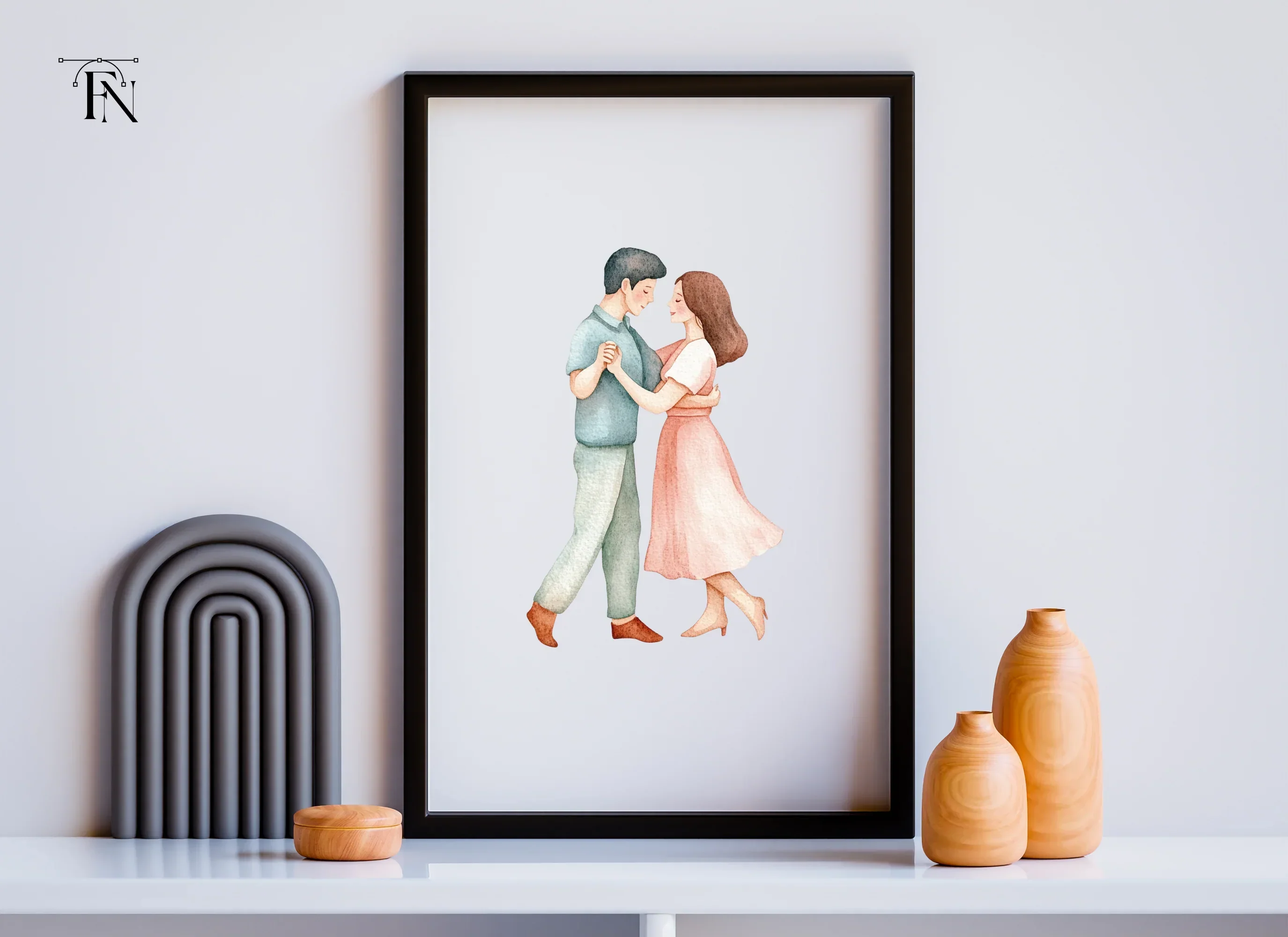 Romantic Couple Dancing Clipart Bundle - Image 6