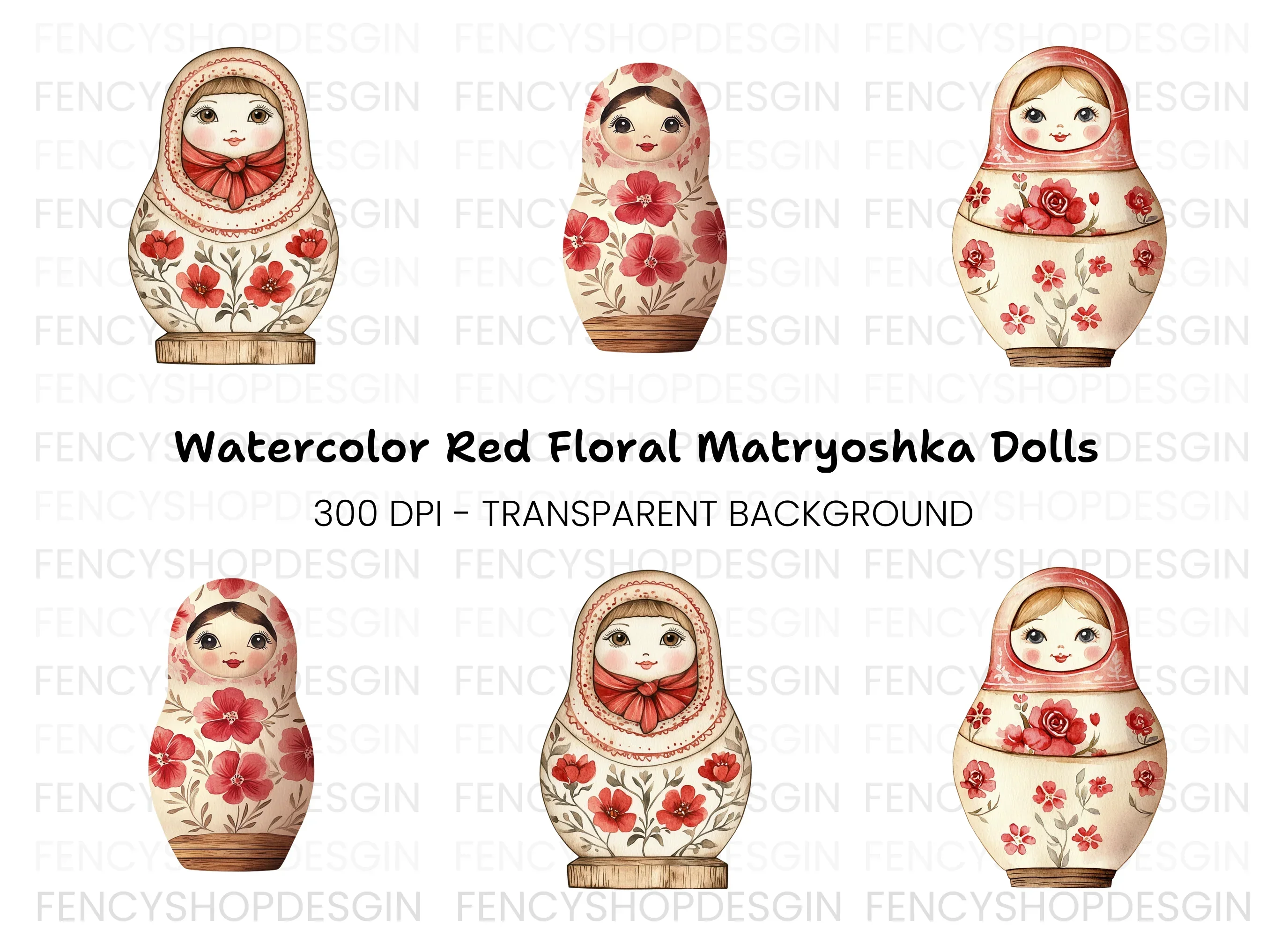 Russian Doll Clipart Bundle