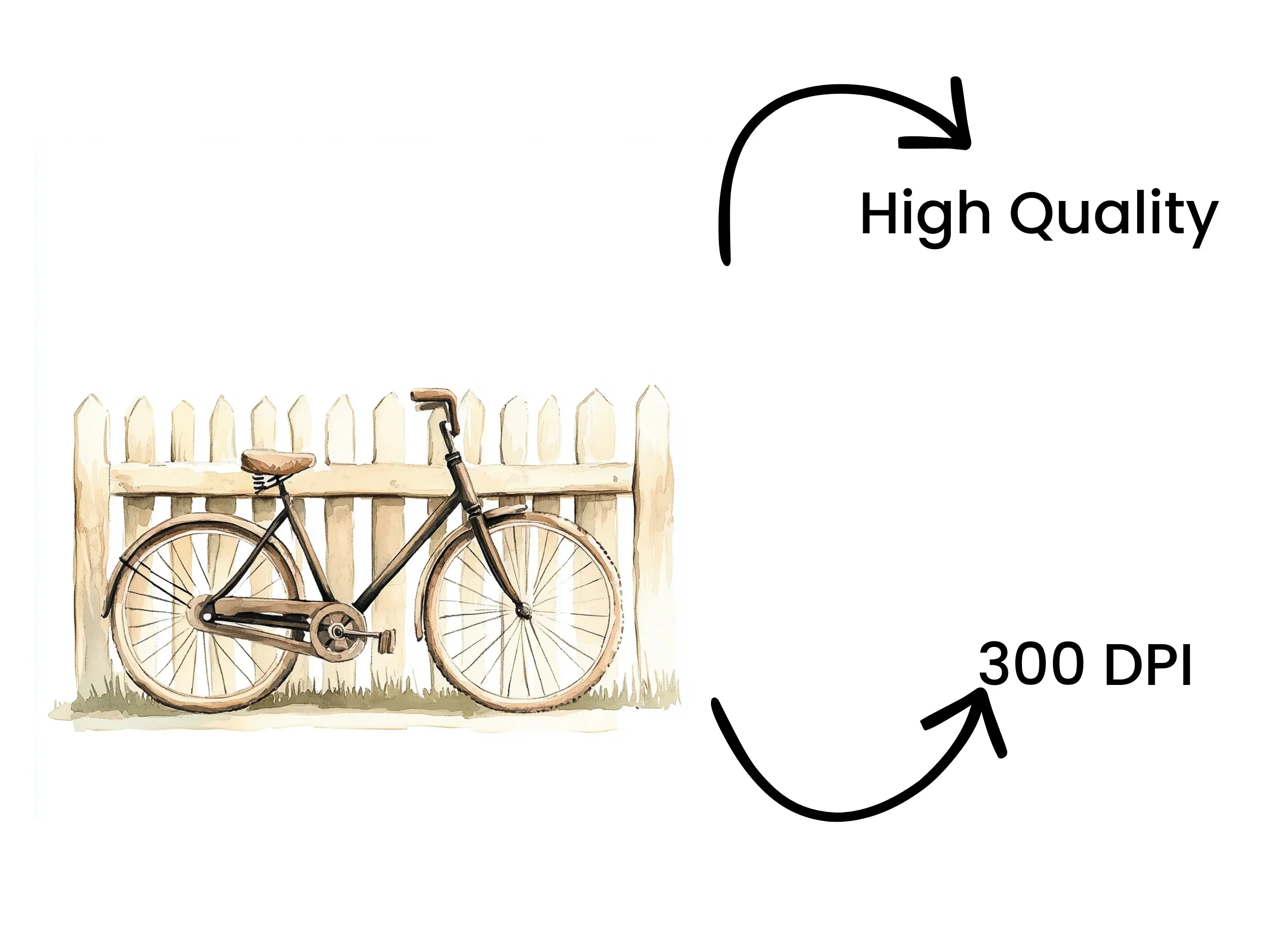 Rustic Bicycle Clipart Bundle - Image 4