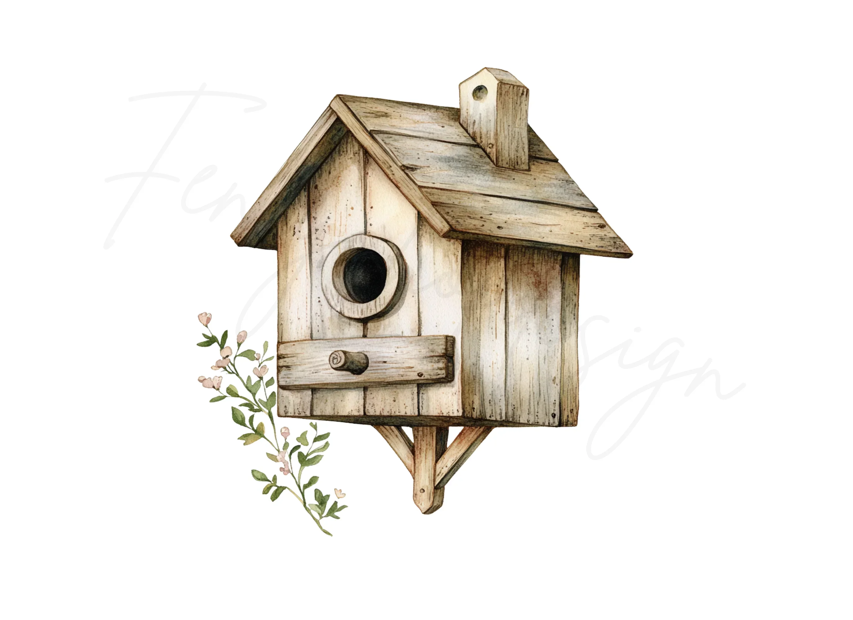 Rustic Birdhouse Clipart Bundle - Image 2