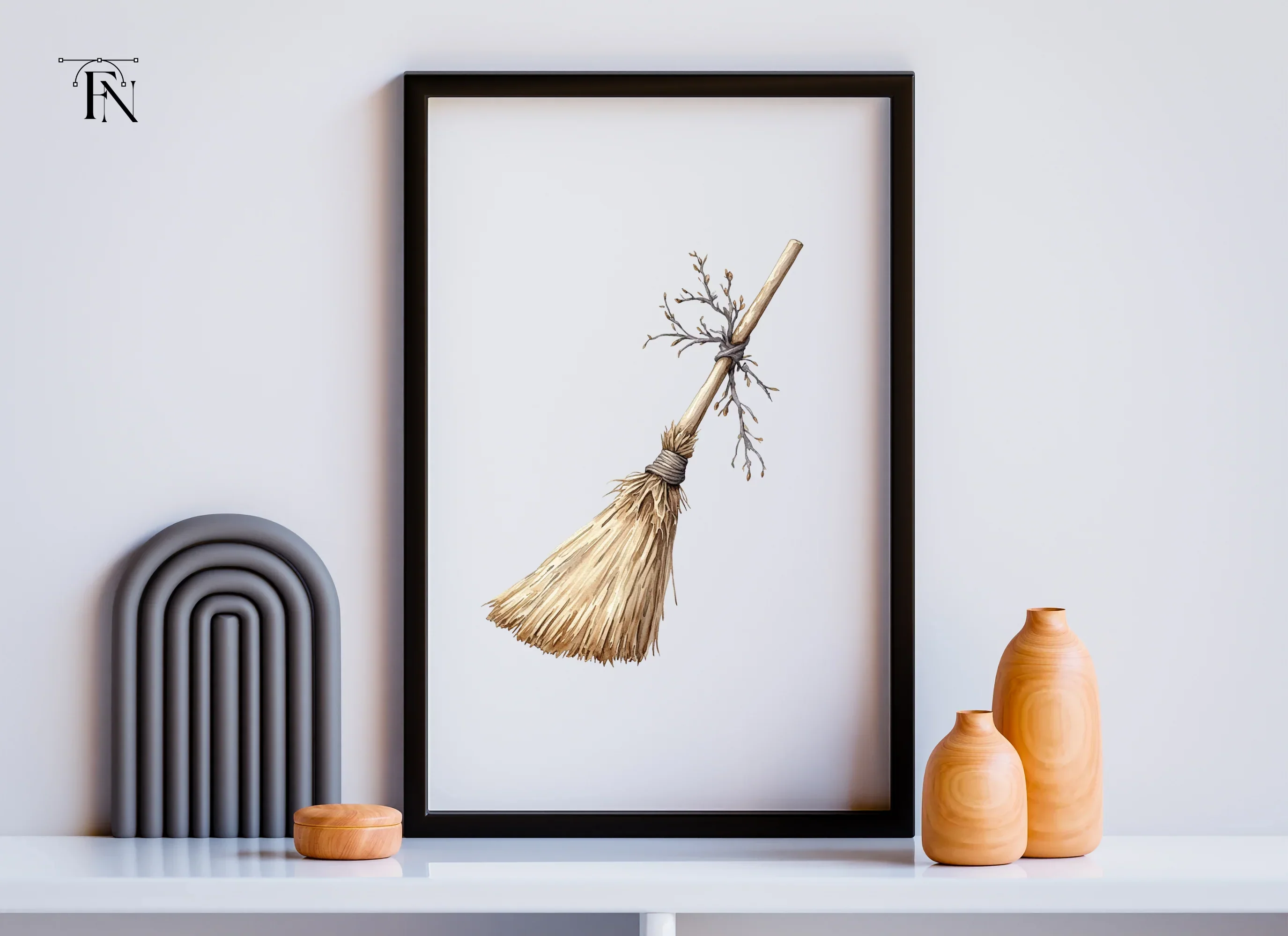 Rustic Broomstick Clipart Bundle - Image 3