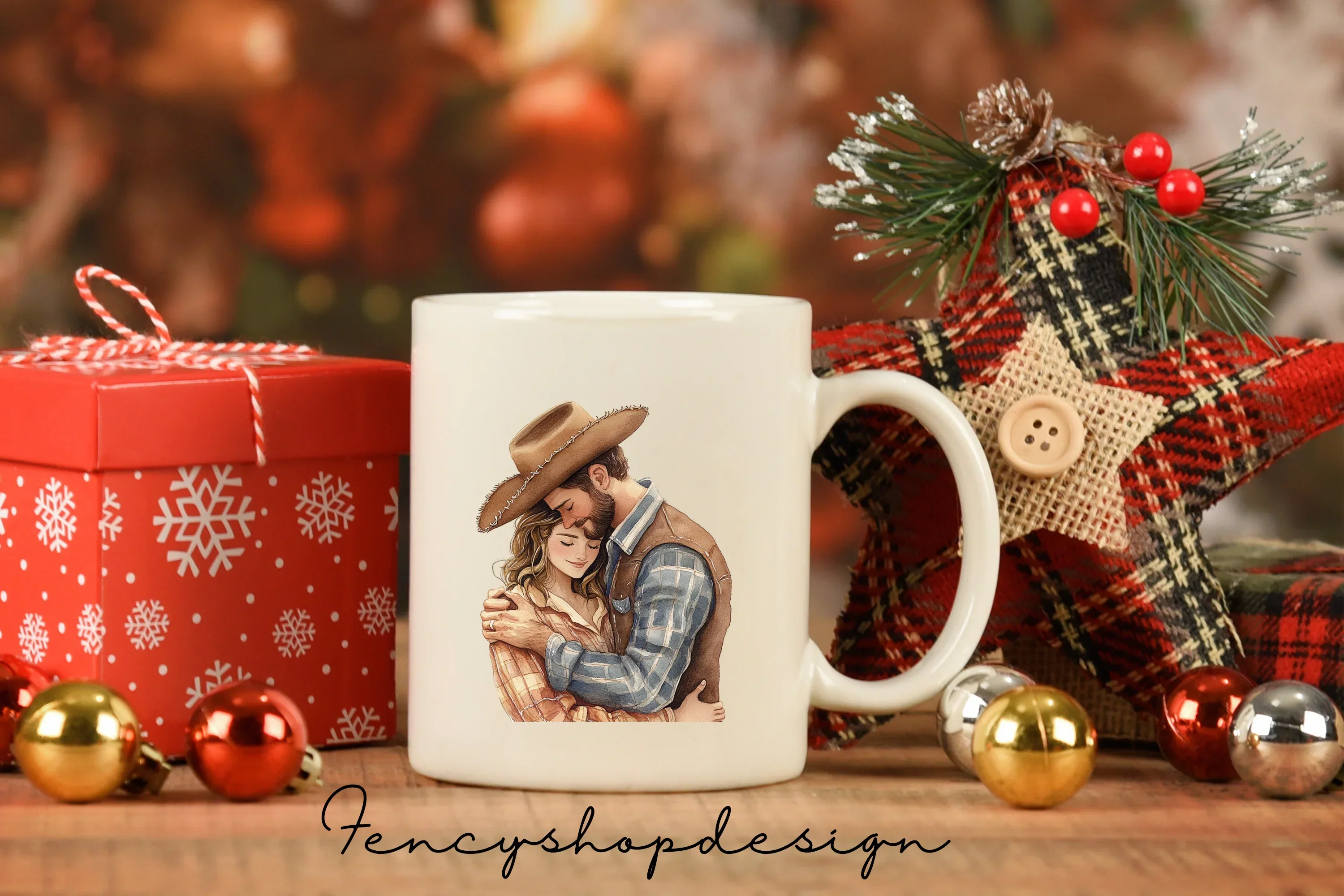 Rustic Cowboy Cowgirl Couple Clipart Bundle - Image 7