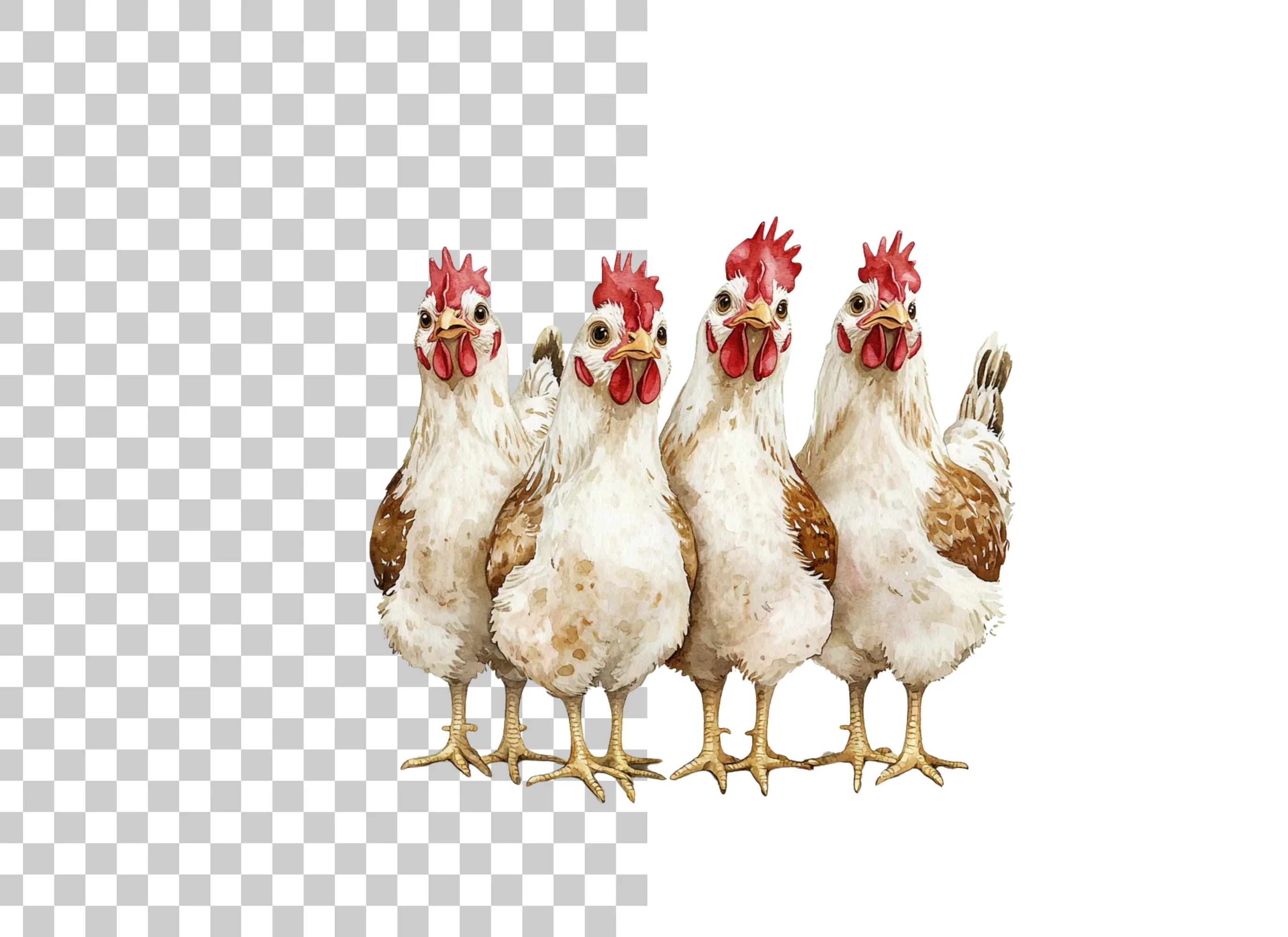 Rustic Farmhouse Hens Clipart Bundle - Image 2