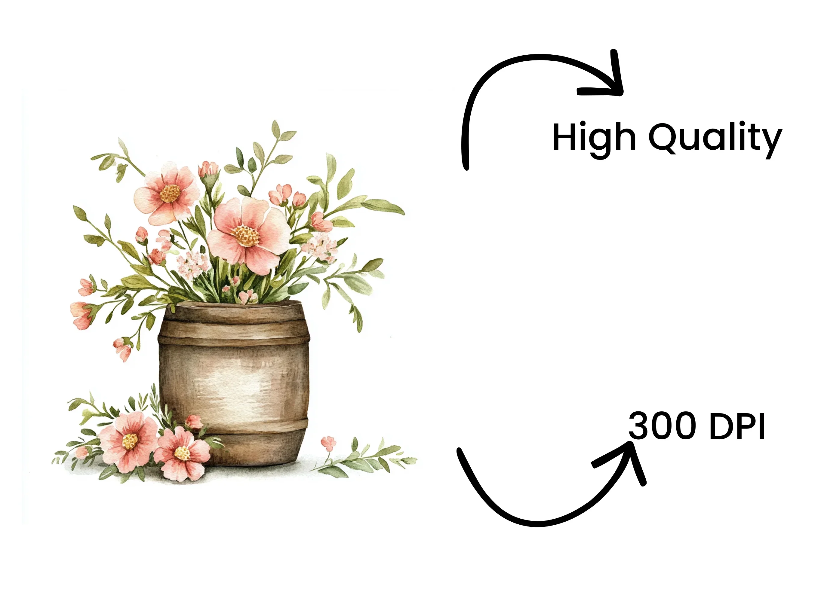 Rustic Floral Arrangements Clipart Bundle - Image 4