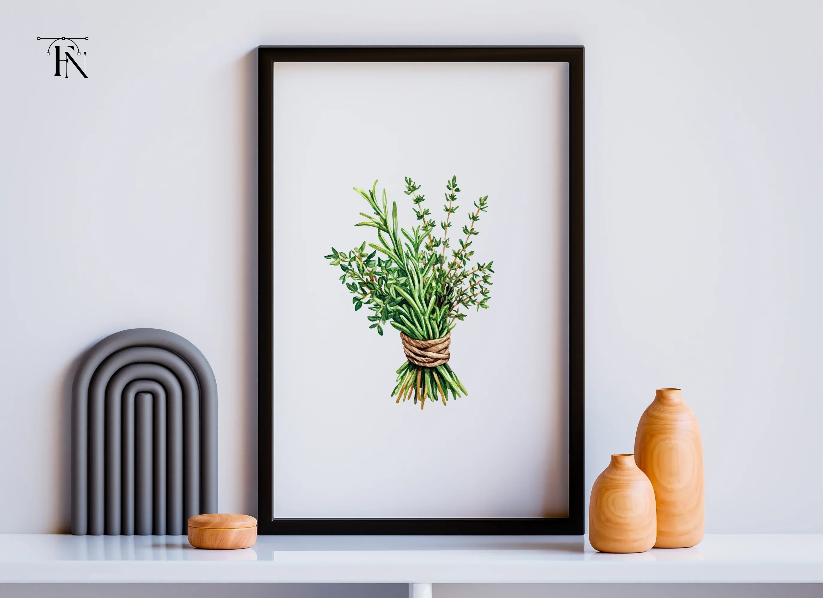 Rustic Herb Bundles Clipart Collection - Image 3