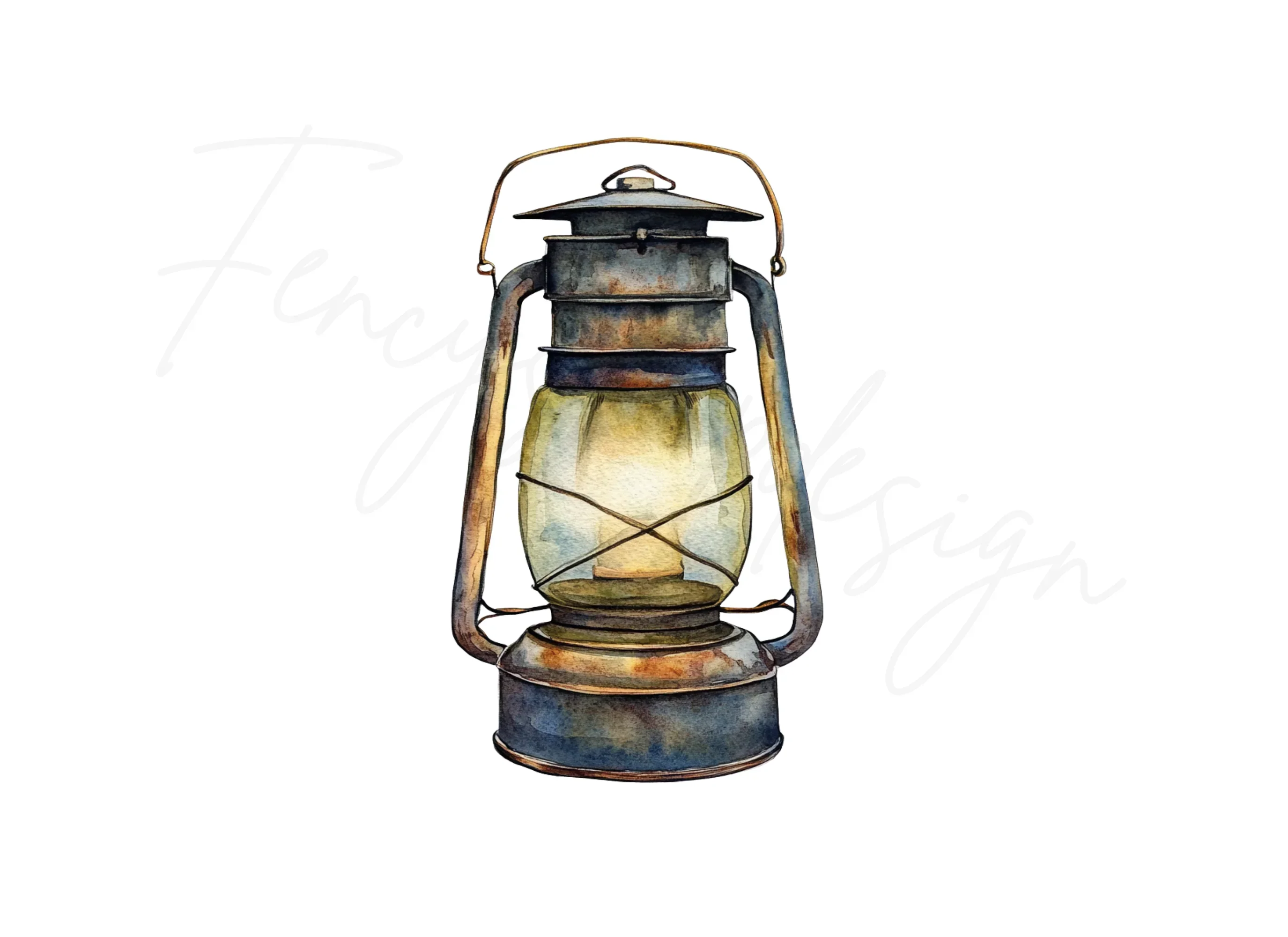 Rustic Kerosene Lanterns Clipart Bundle - Image 2