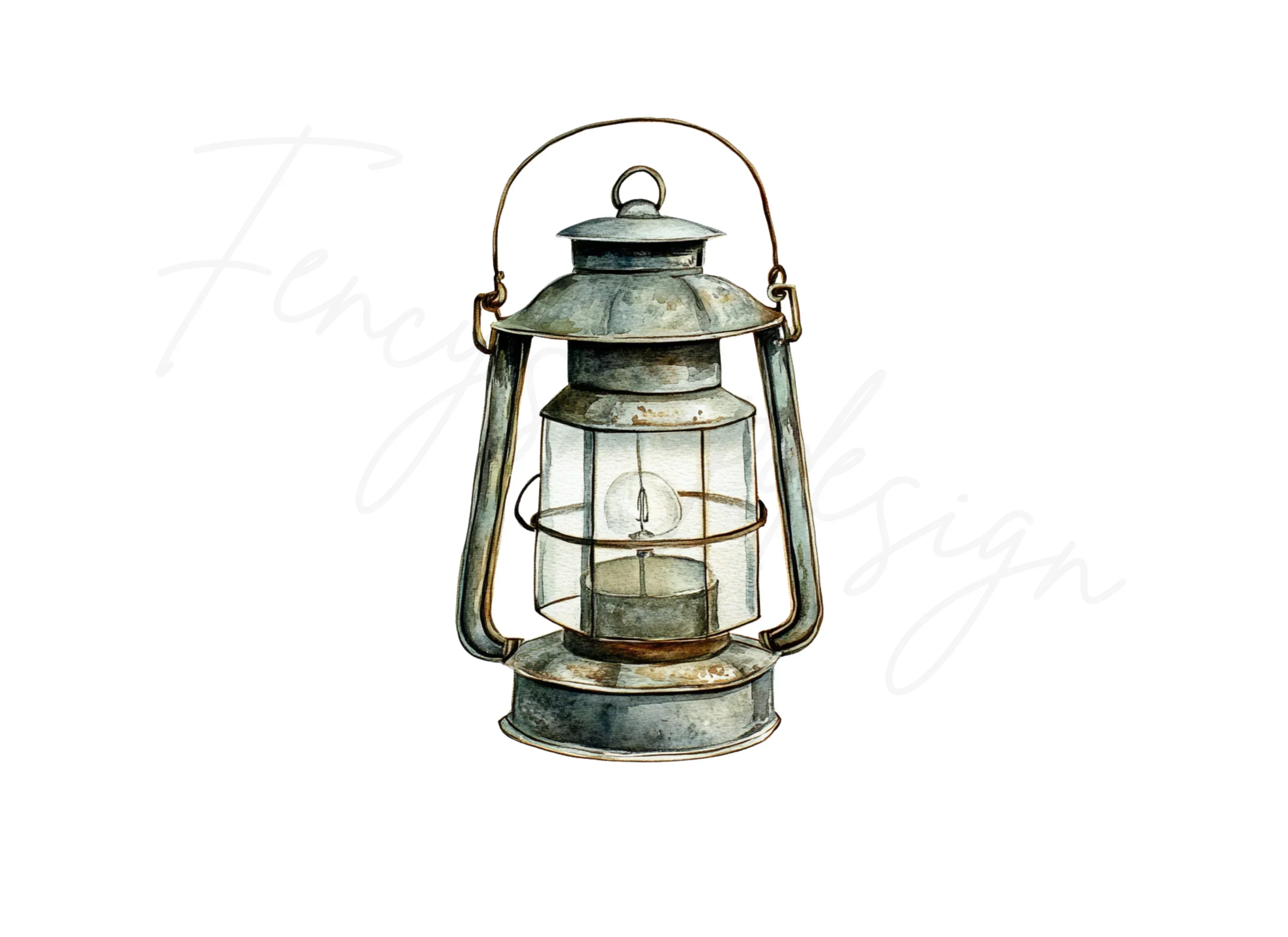 Rustic Kerosene Lanterns Clipart Bundle - Image 3