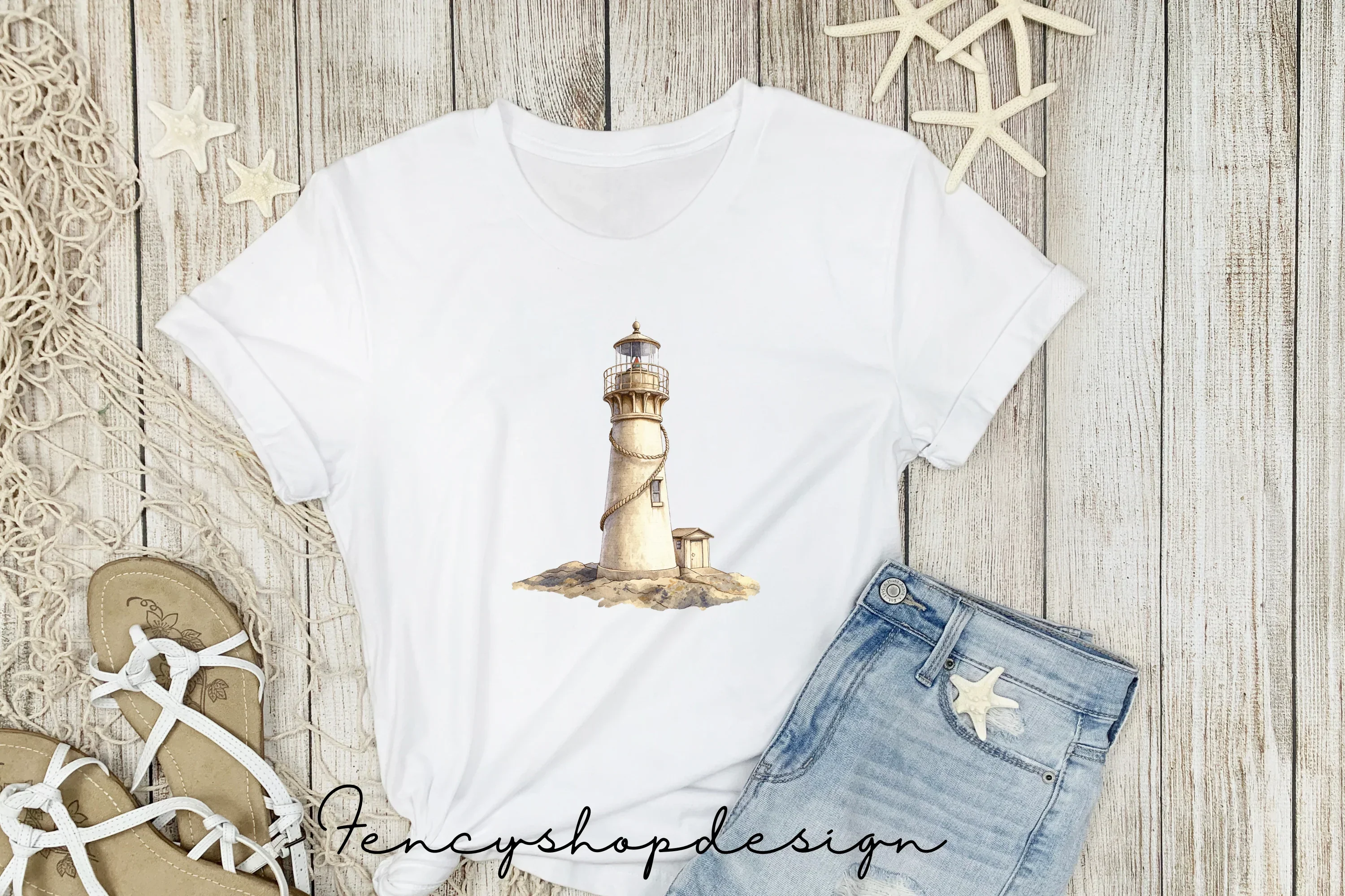 Rustic Lighthouse Clipart Bundle - Image 6