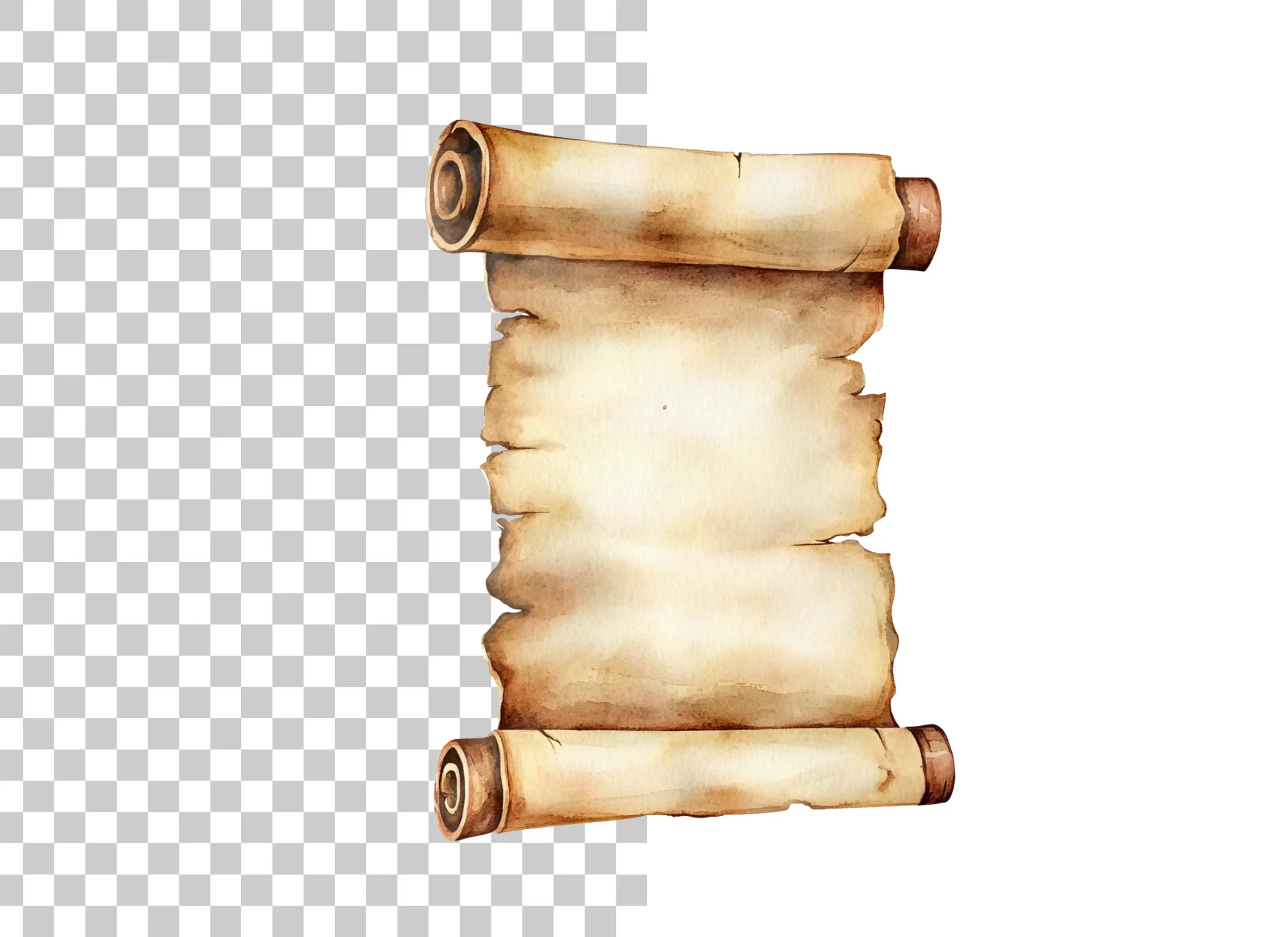 Rustic Parchment Scroll Clipart Bundle - Image 2