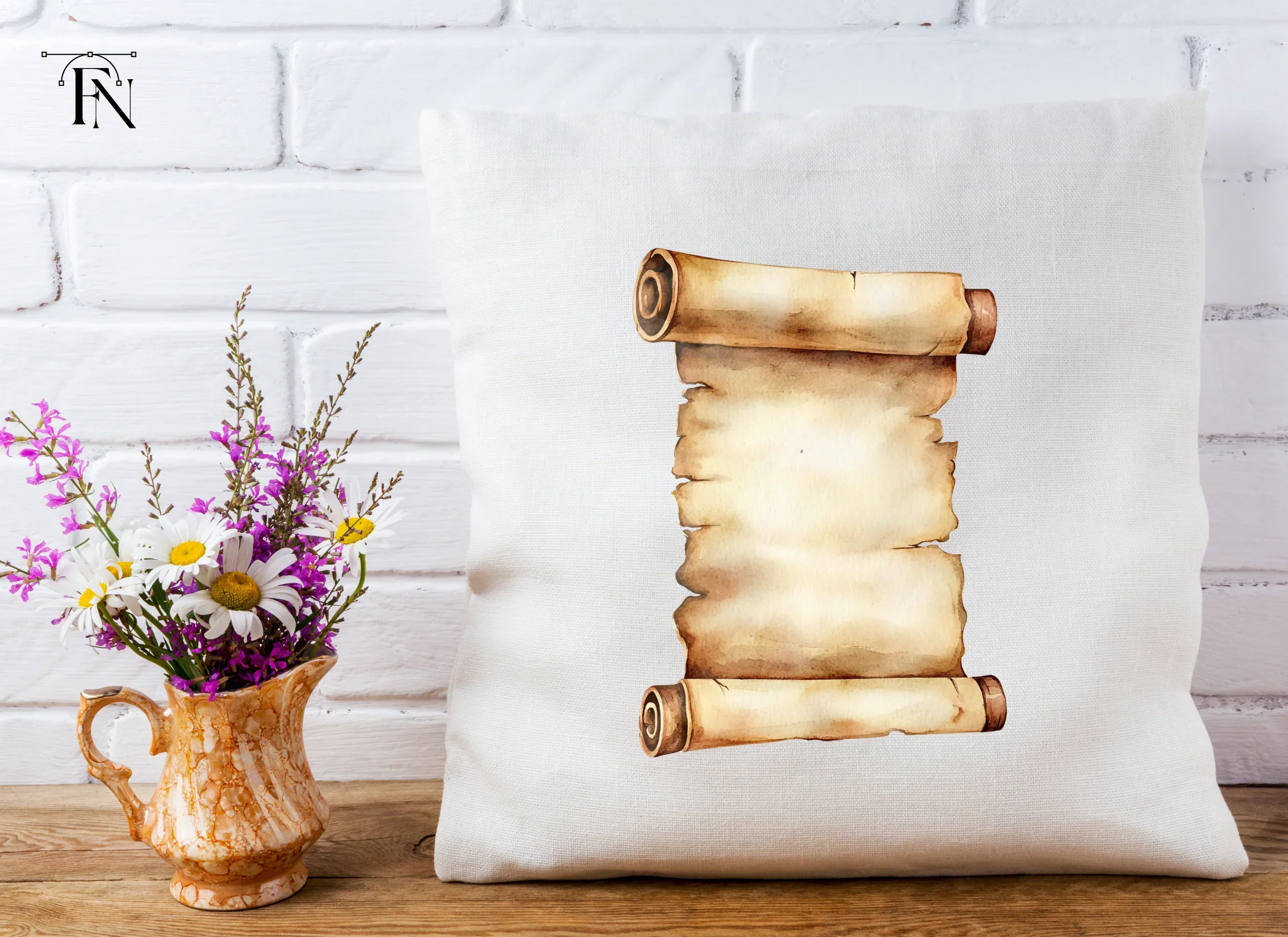 Rustic Parchment Scroll Clipart Bundle - Image 5
