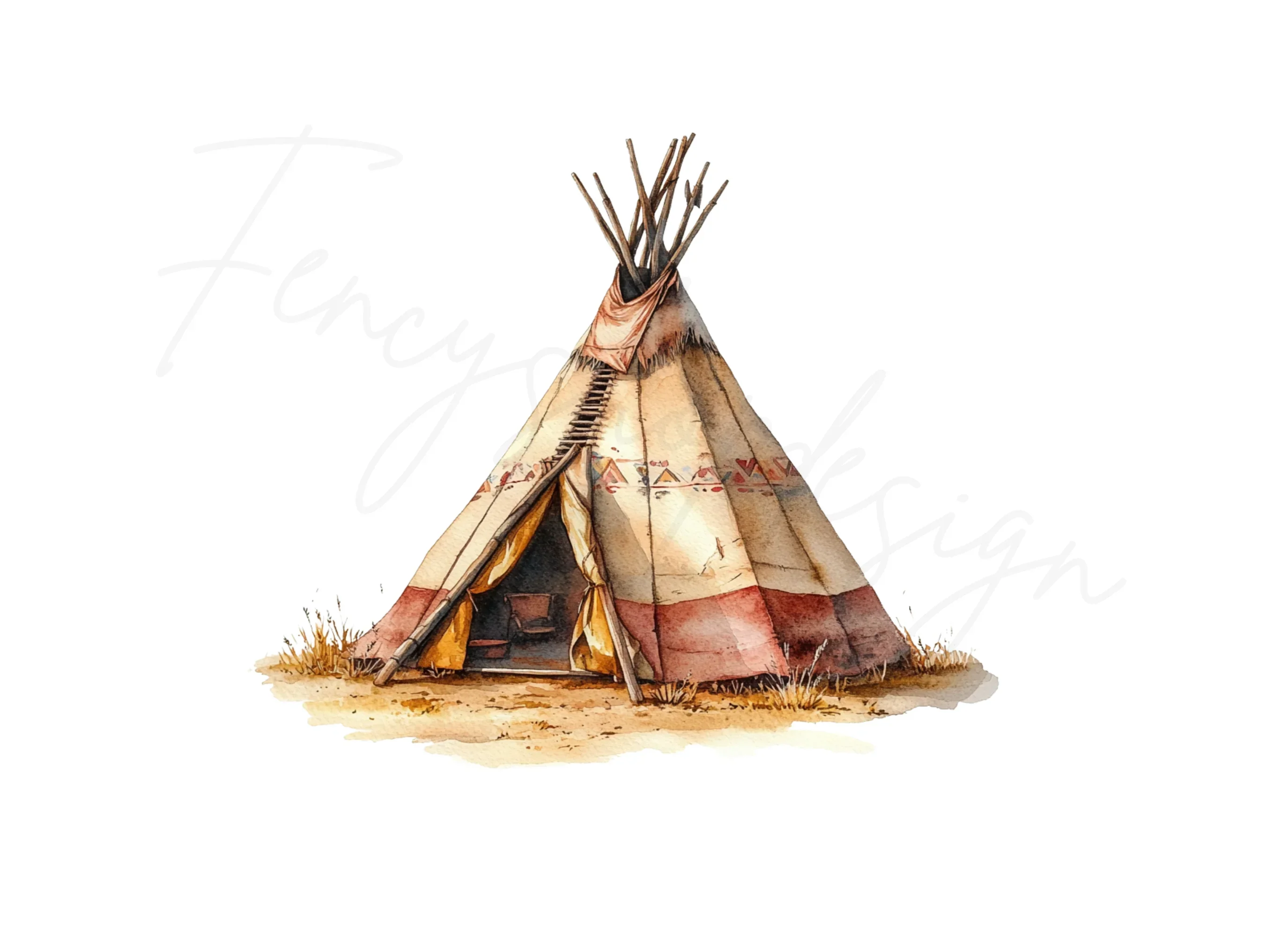 Rustic Teepee Clipart Bundle - Image 2