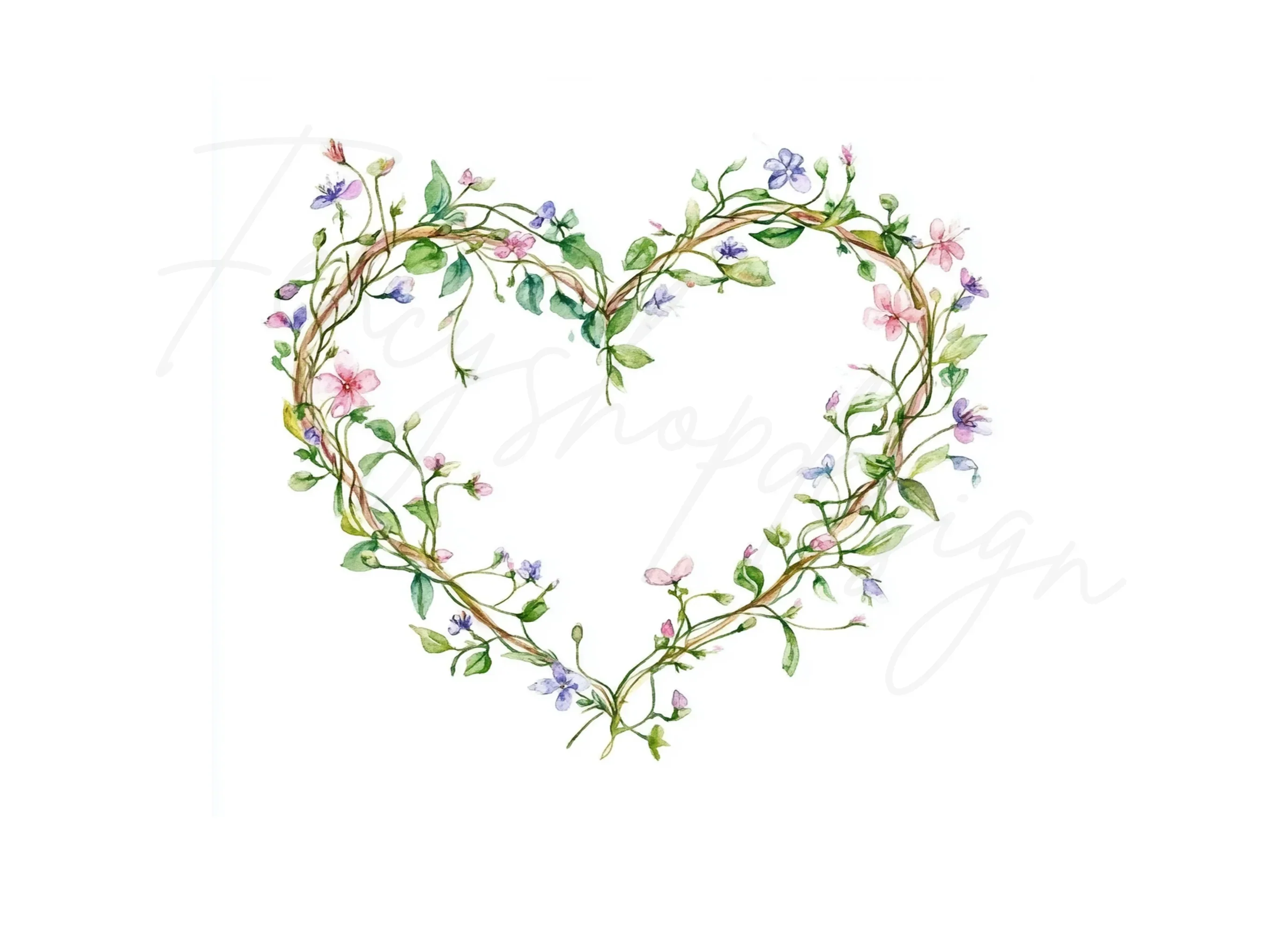 Rustic Twig Heart Frames Clipart Bundle - Image 2