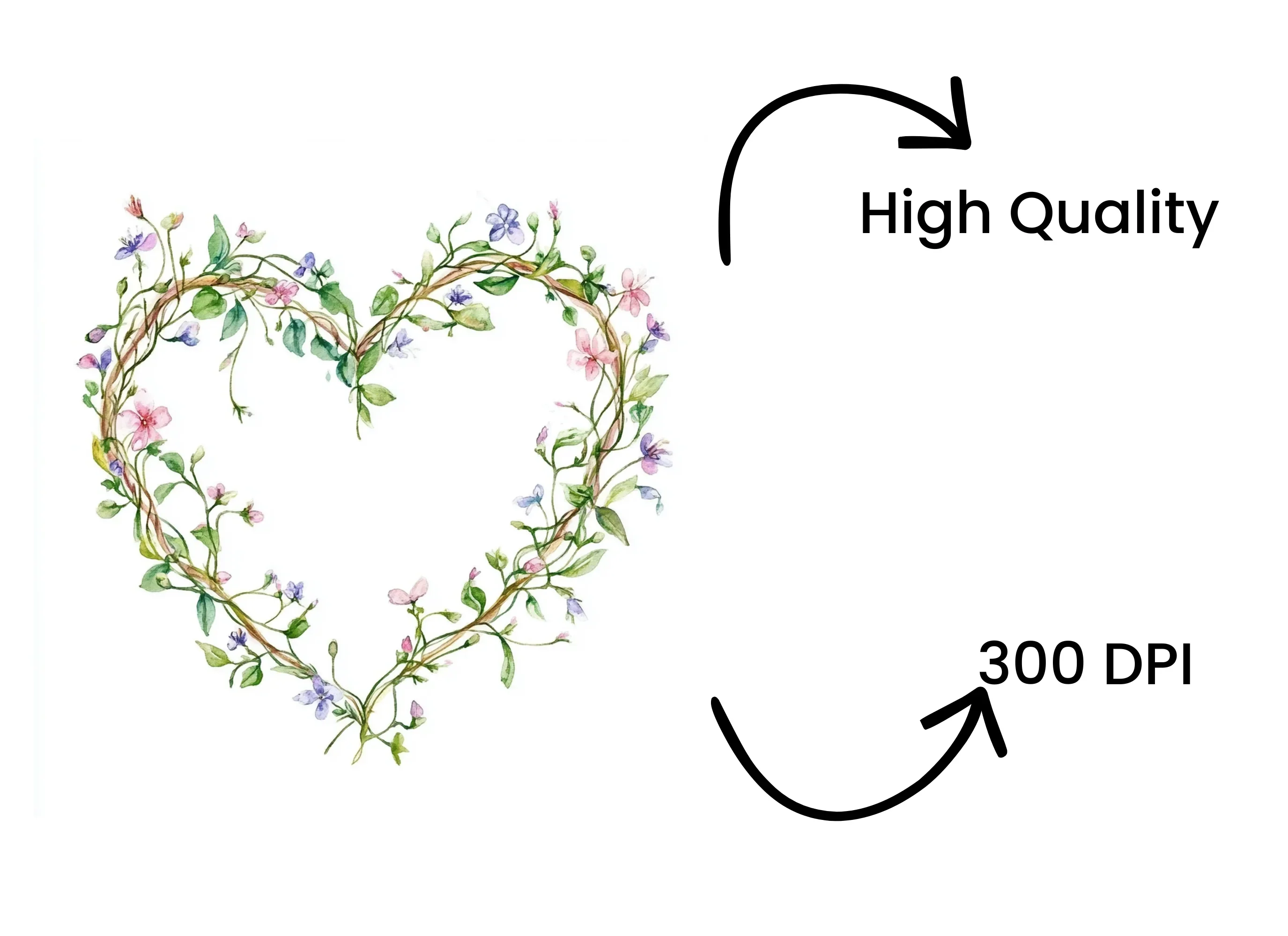 Rustic Twig Heart Frames Clipart Bundle - Image 4
