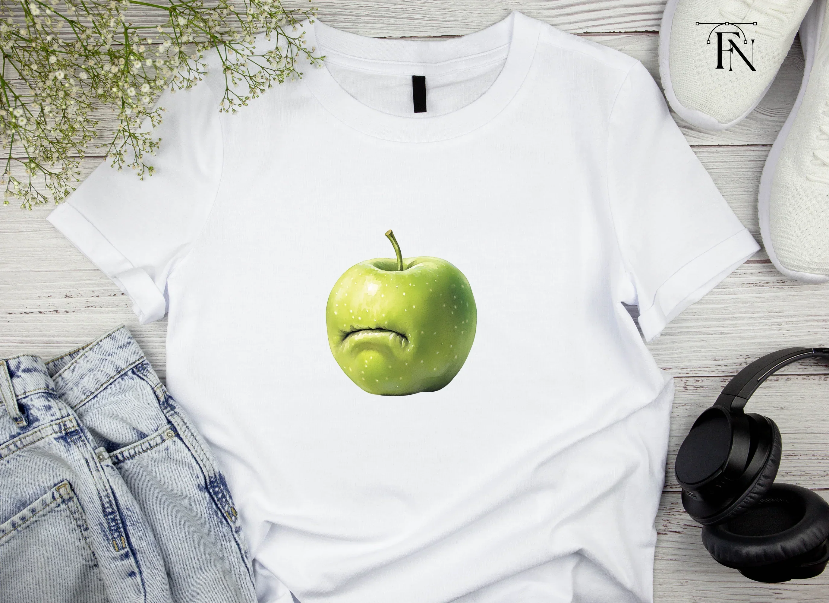Sad Green Apple Clipart Bundle - Image 4