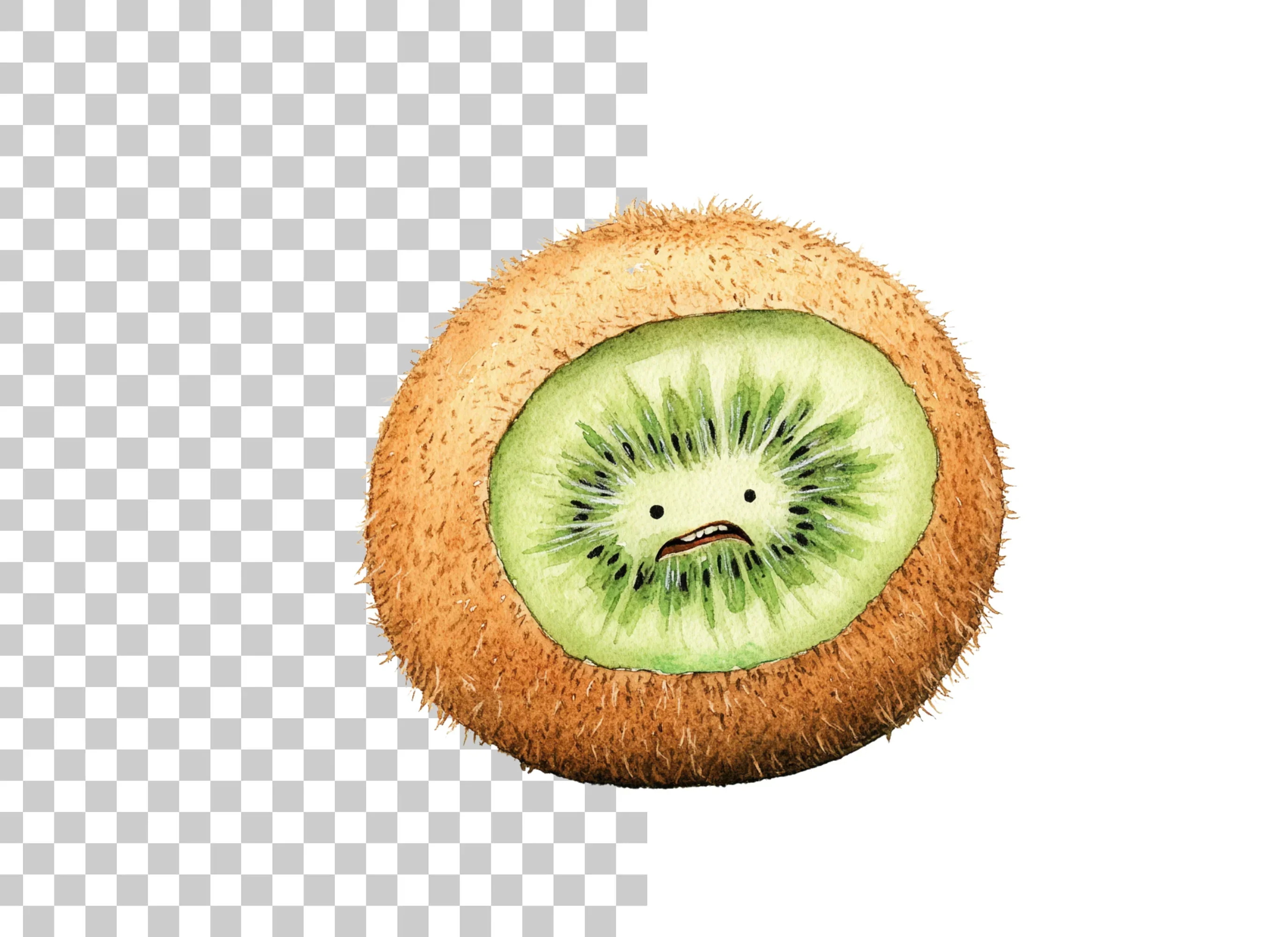 Sad Kiwi Fruit Clipart Bundle - Image 6