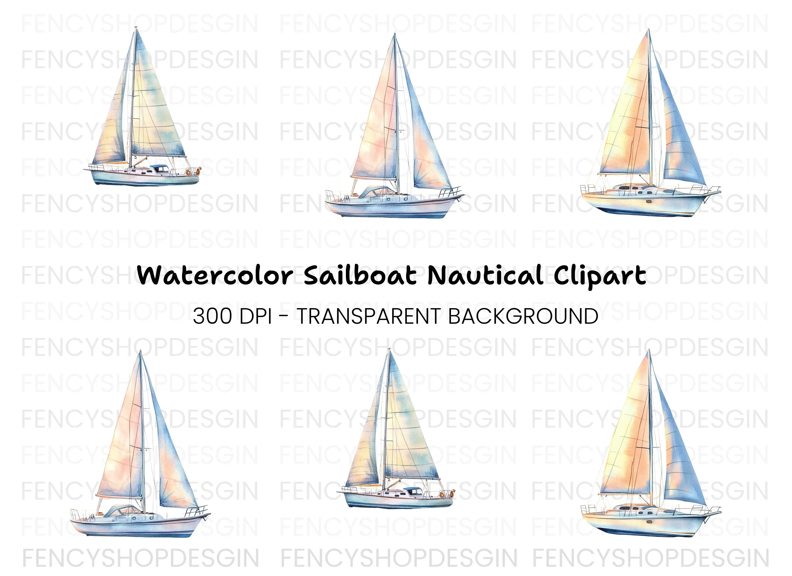 Sailboat Clipart Bundle