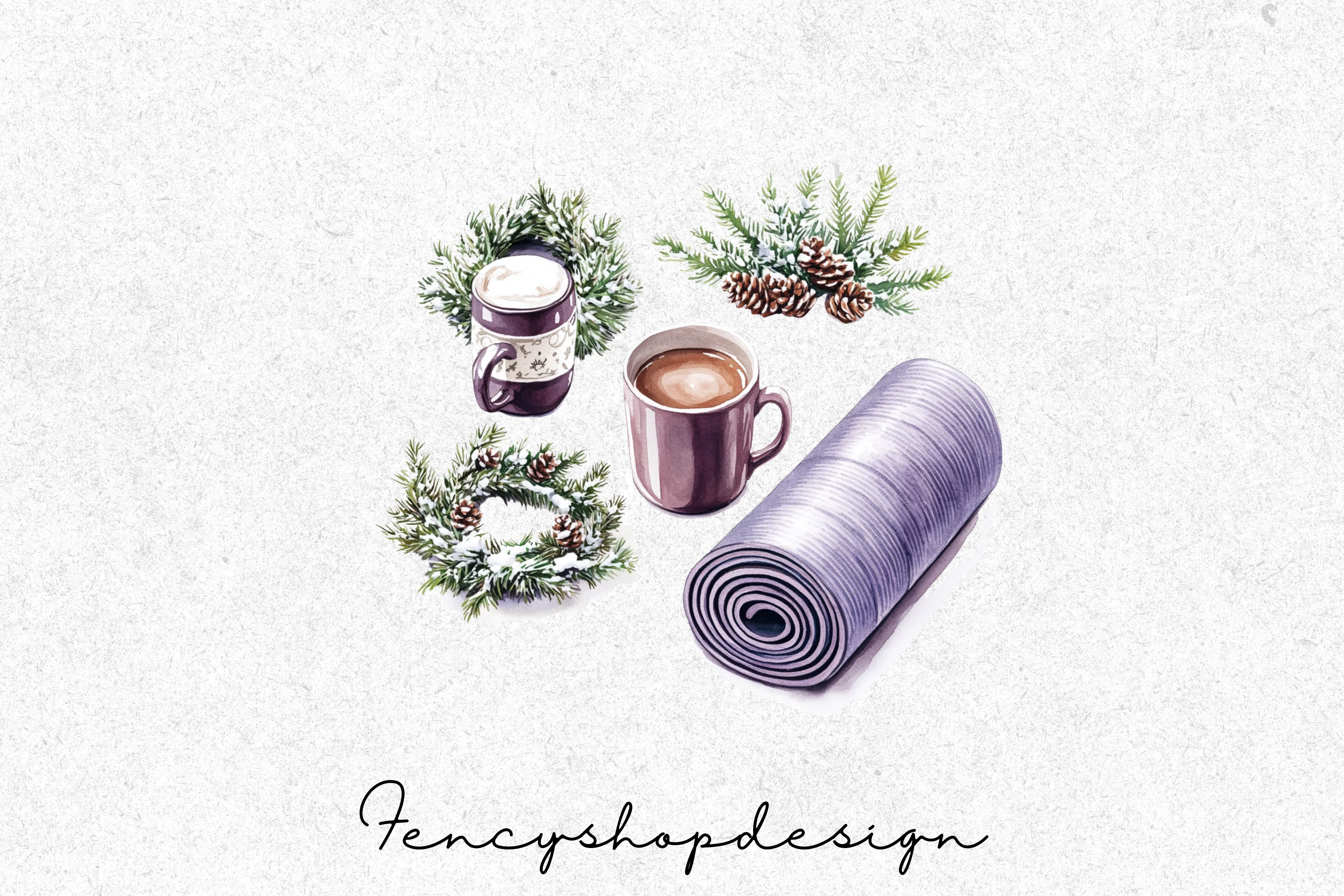 Santa and Christmas Decor Clipart Bundle - Image 3